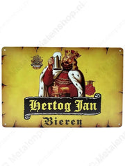 "Hertog Jan - Bieren - Metalen Wandbord Metaalbord"