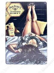 "Jack Daniels - Tennessee Honey - Metalen Wandbord Metaalbord"