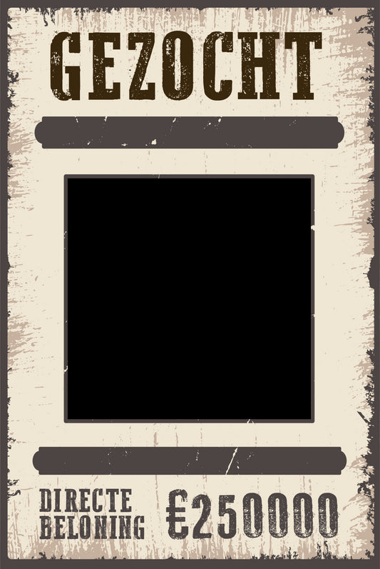 Loslopende Gek - Met eigen tekst & foto - Metalen Wandbord