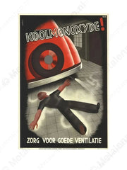 "Koolmonoxyde - Nostalgisch - Metalen Wandbord Metaalbord"
