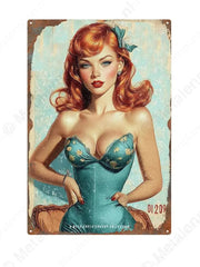 "Pin-Up #3 - Vrouwlijke Borden - MPS Collection Metaalbord"