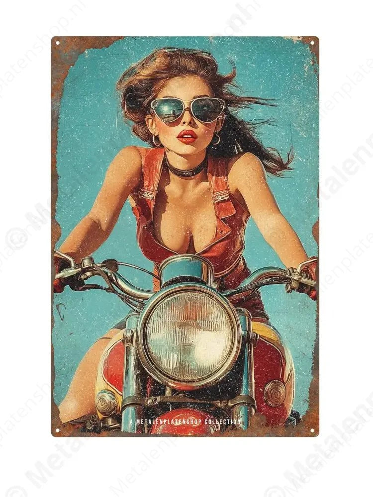 "Pin-Up #11 - Vrouwlijke Borden - MPS Collection Metaalbord"
