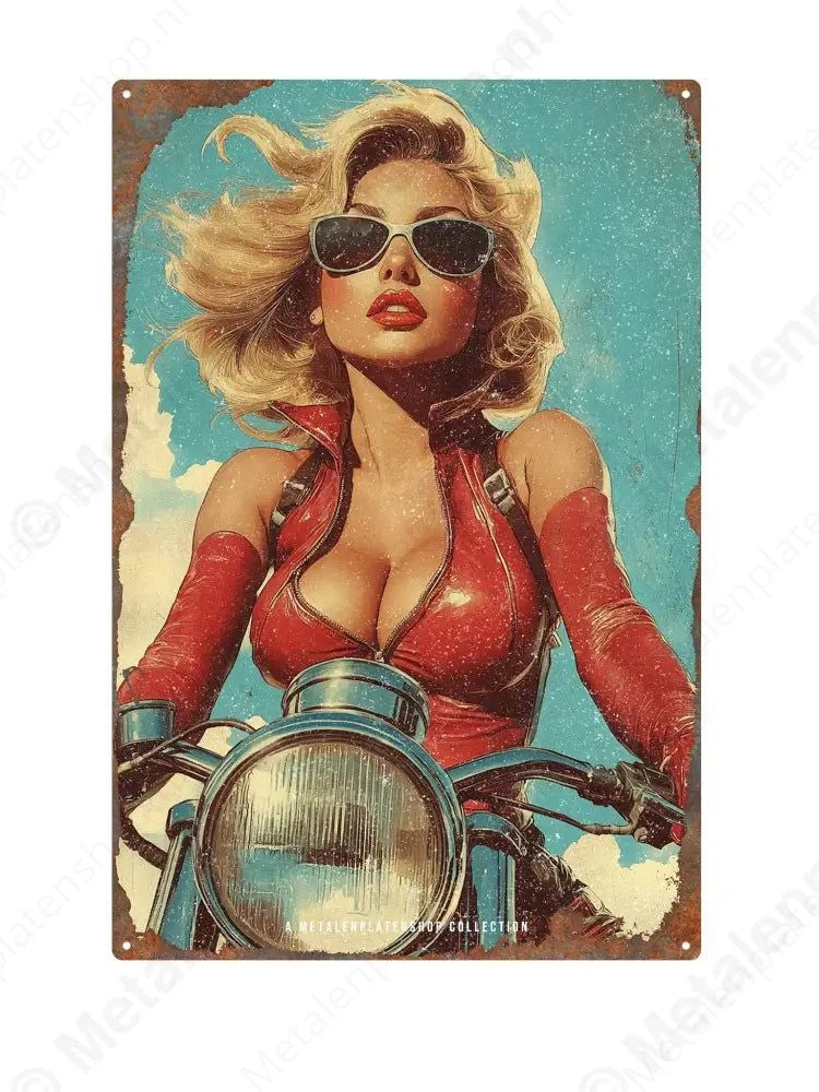"Pin-Up #13 - Vrouwlijke Borden - MPS Collection Metaalbord"