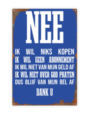 "Nee ik wil niks kopen geen abonnement of over god praten"