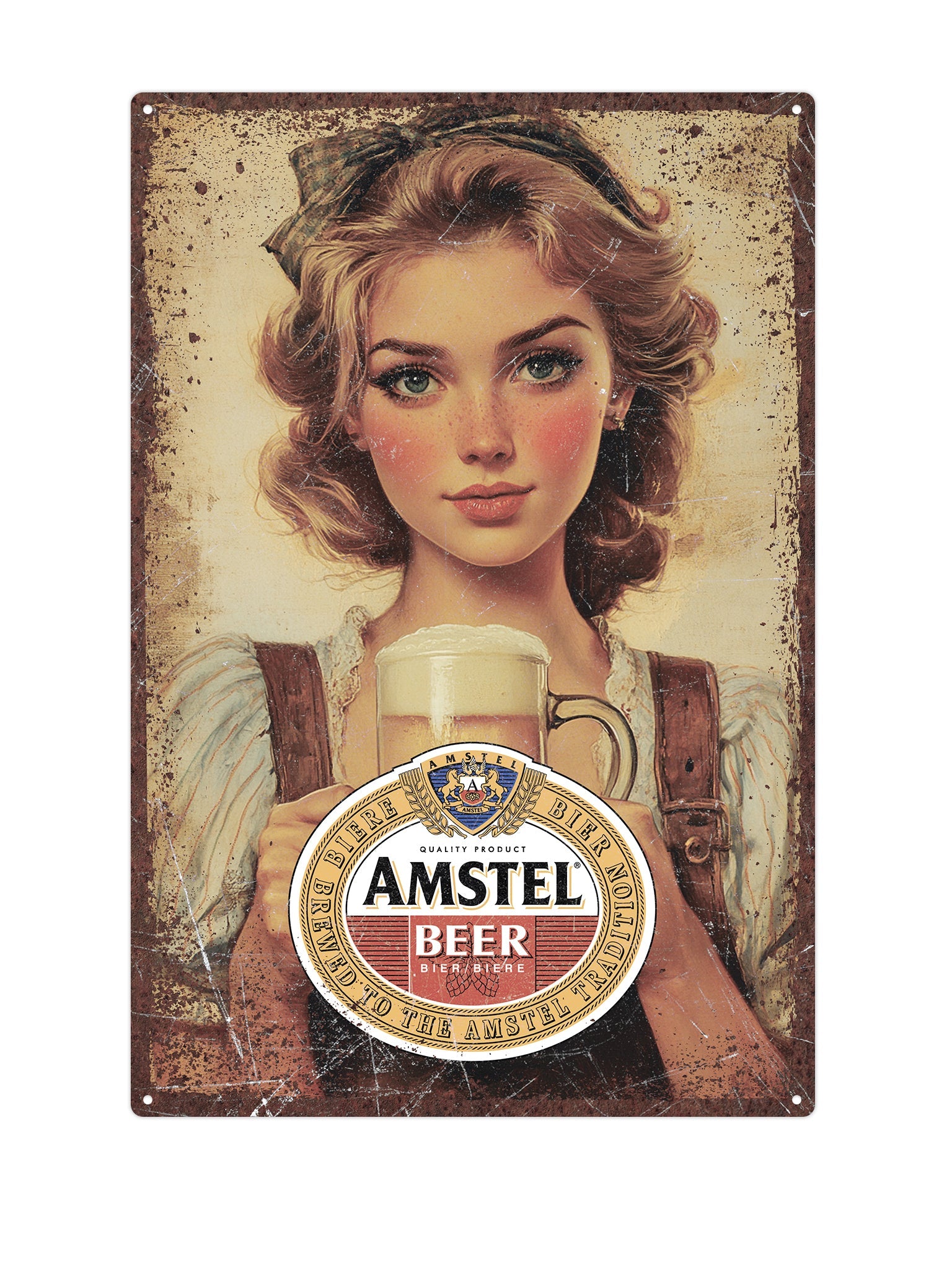 "Amstel Metalen Wandbord"