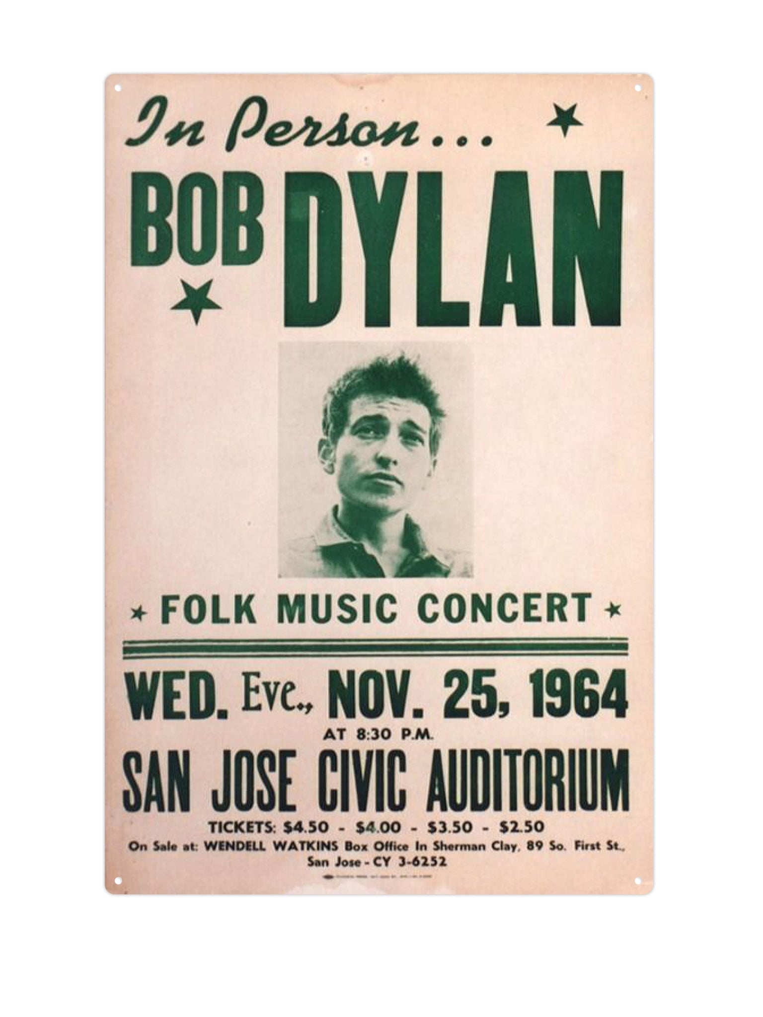 "Bob Dylan Folk Music Concert"