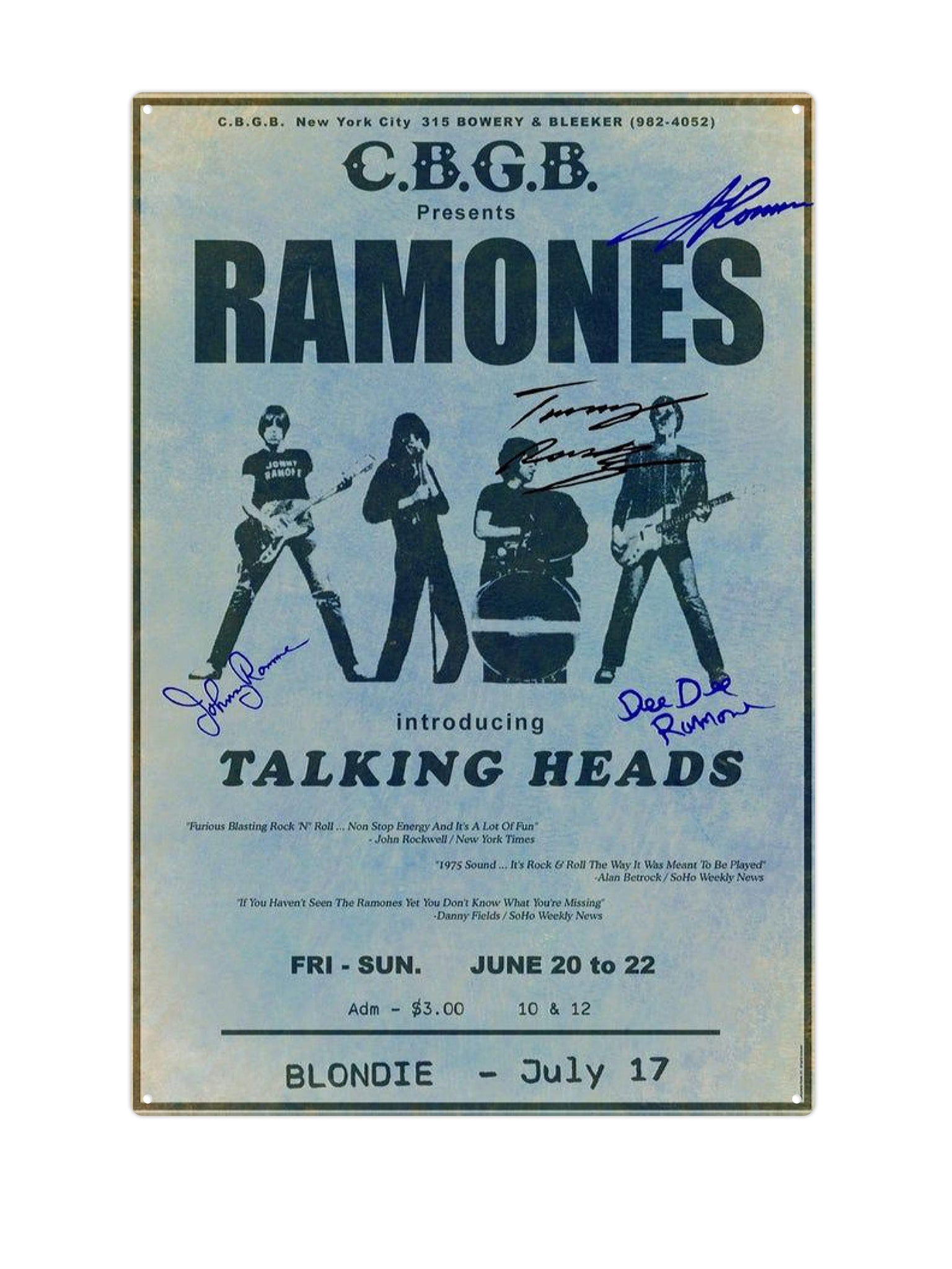 "Ramones Talking Heads"