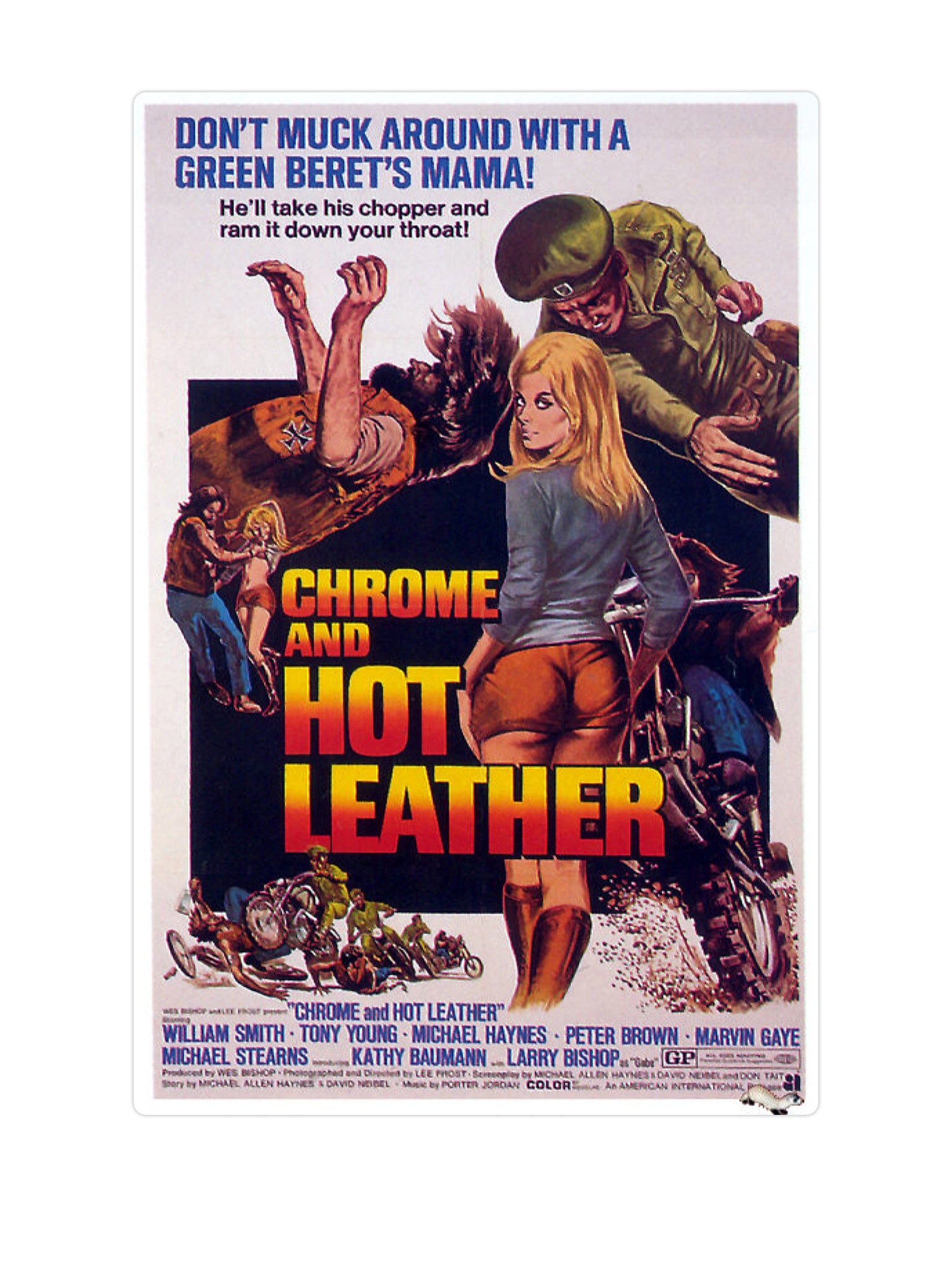 "Chrome and hot leather"