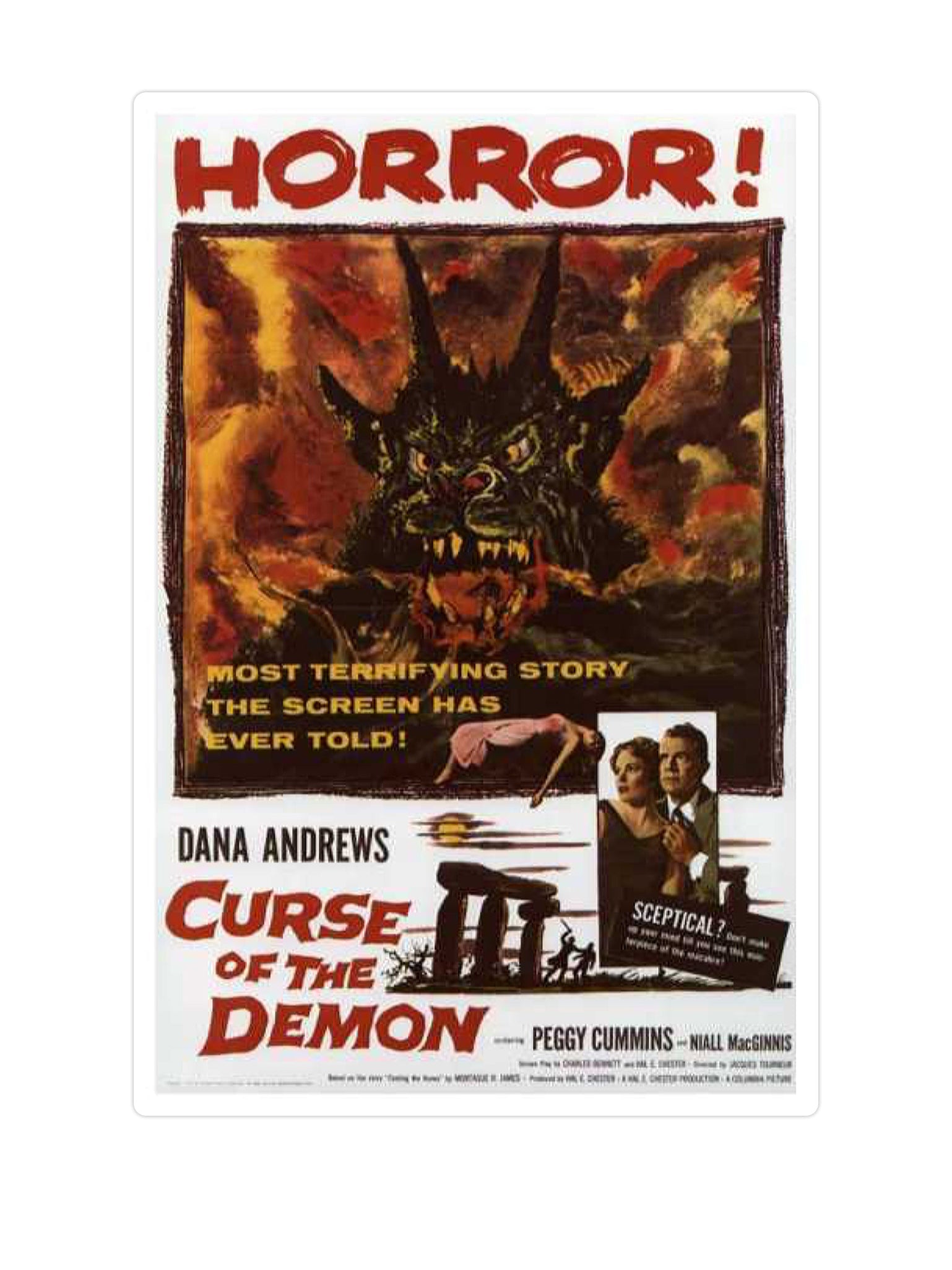 "Horror curse of the demon"
