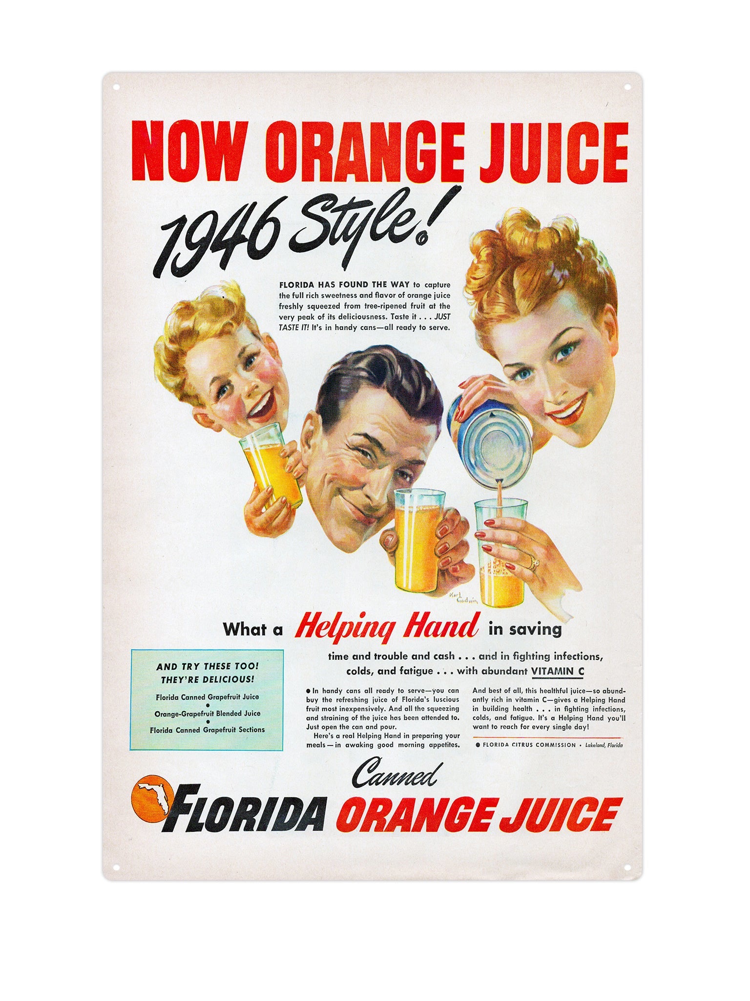 "Now Florida Orange Juice"