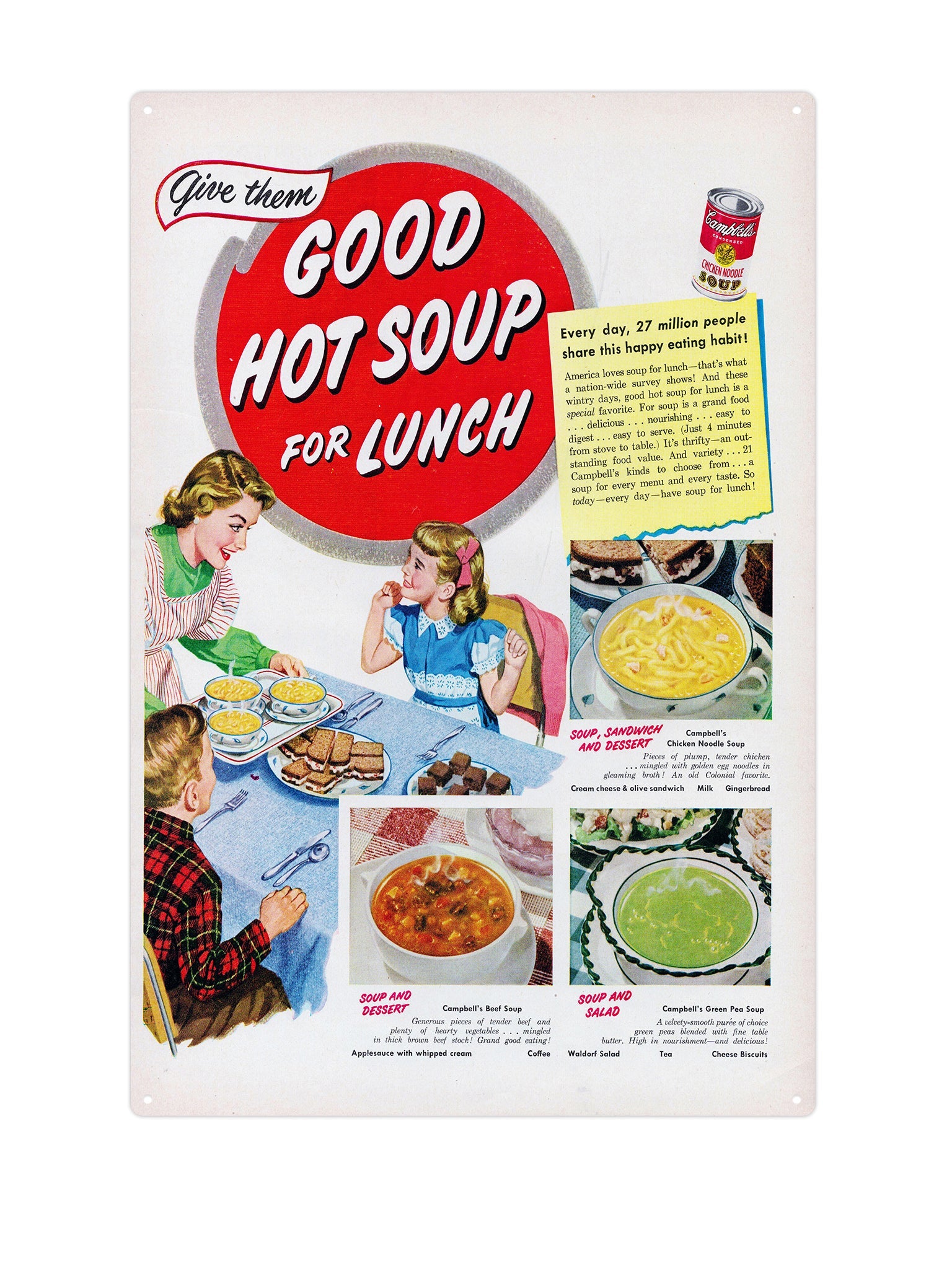 "Campells Good hot soup"