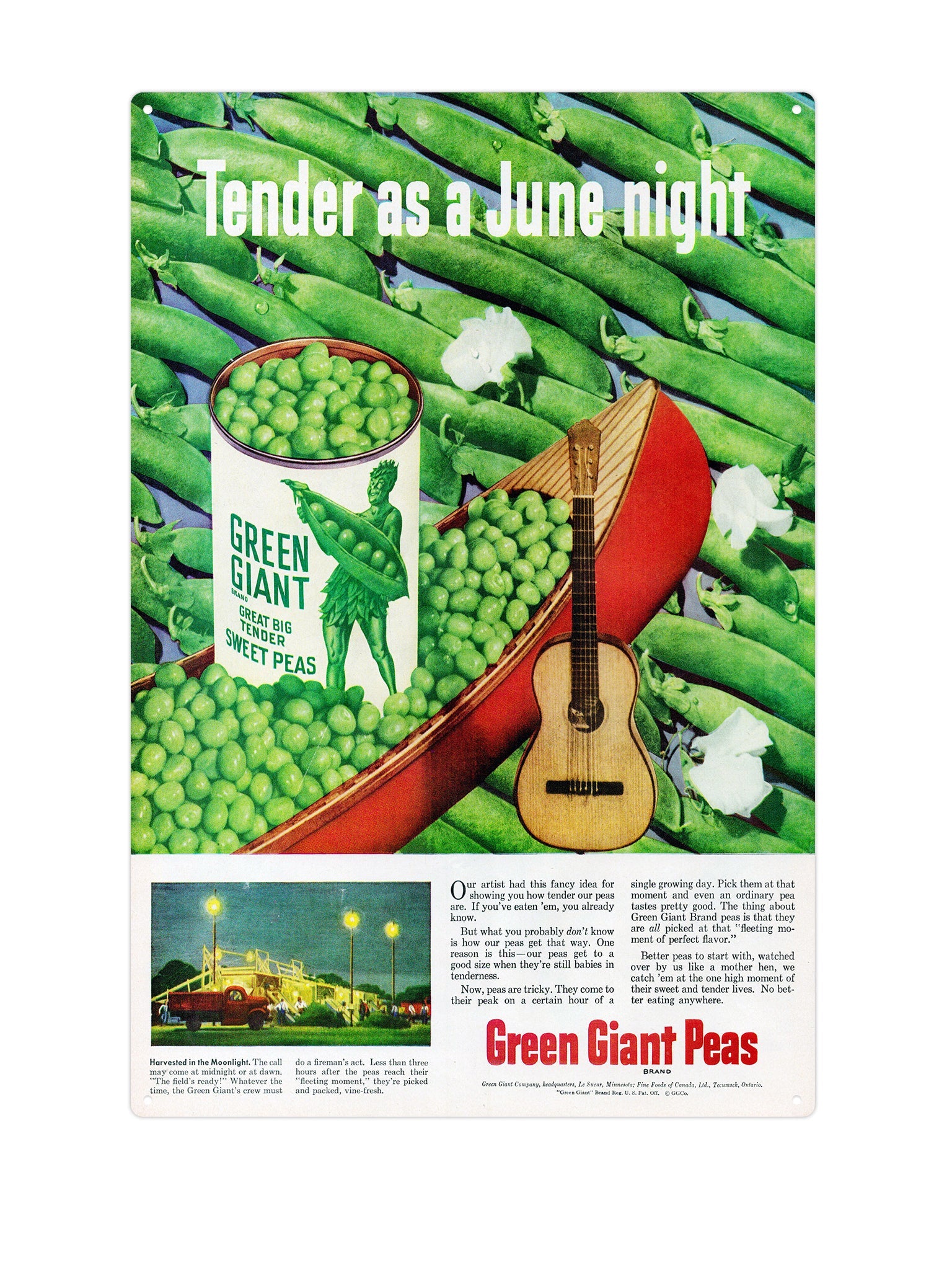 "Green giant peas"