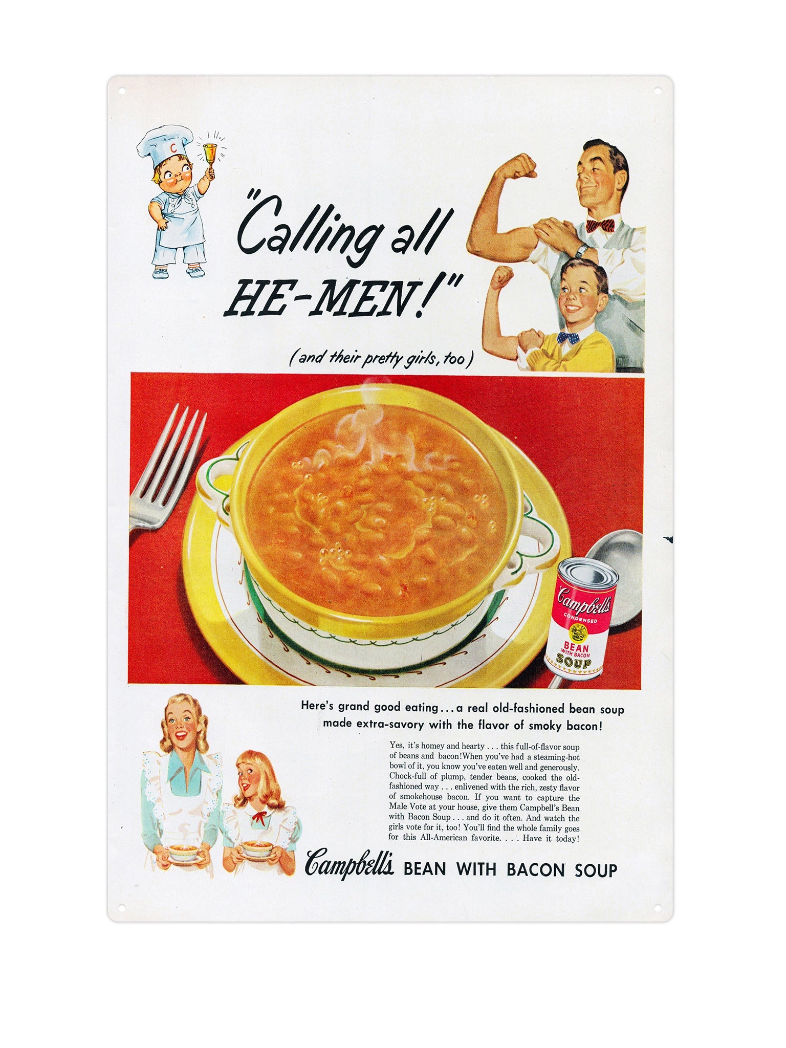 "Campells beans n bacon soup"