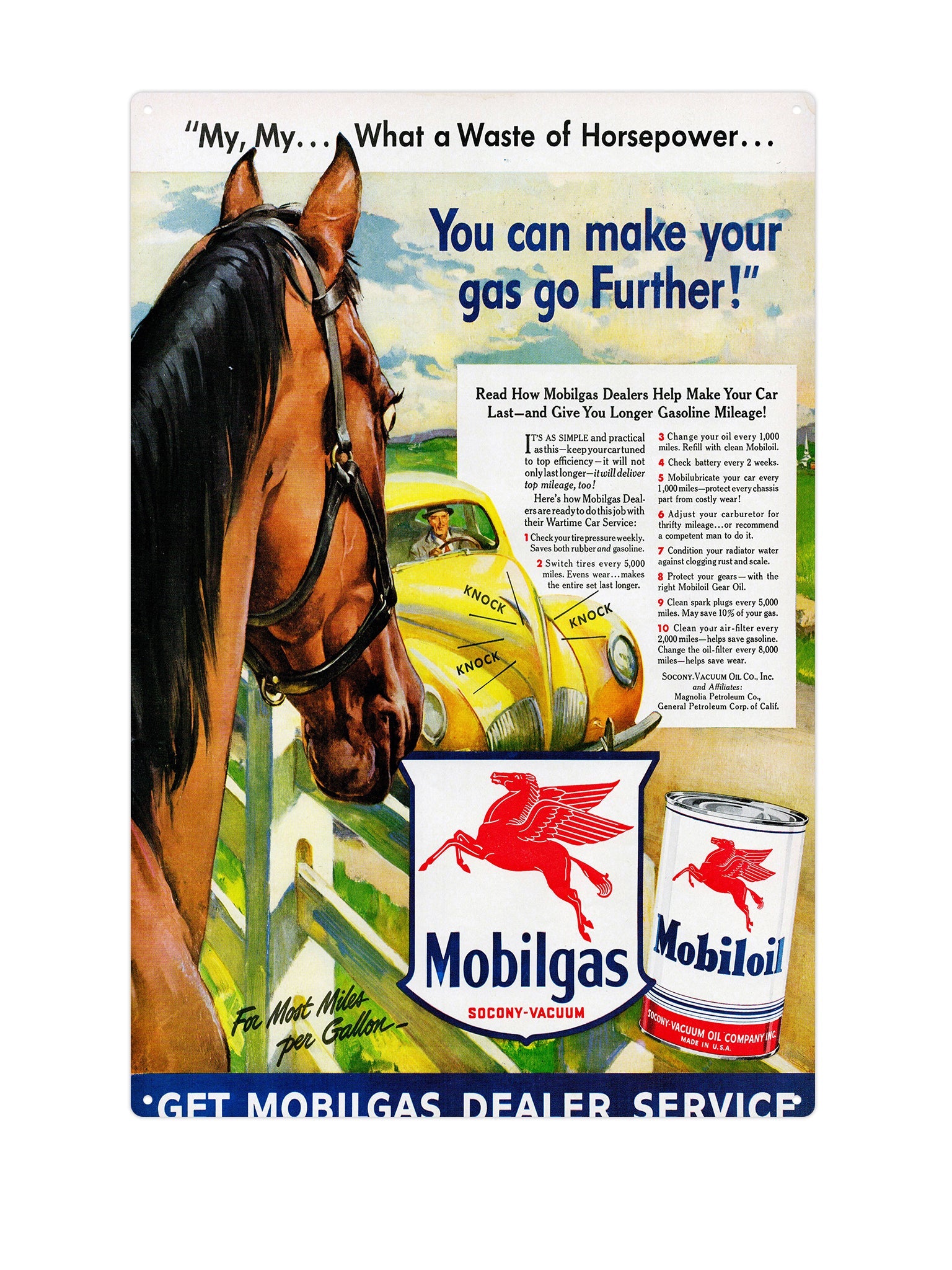 "Mobilgas make your gas go further"