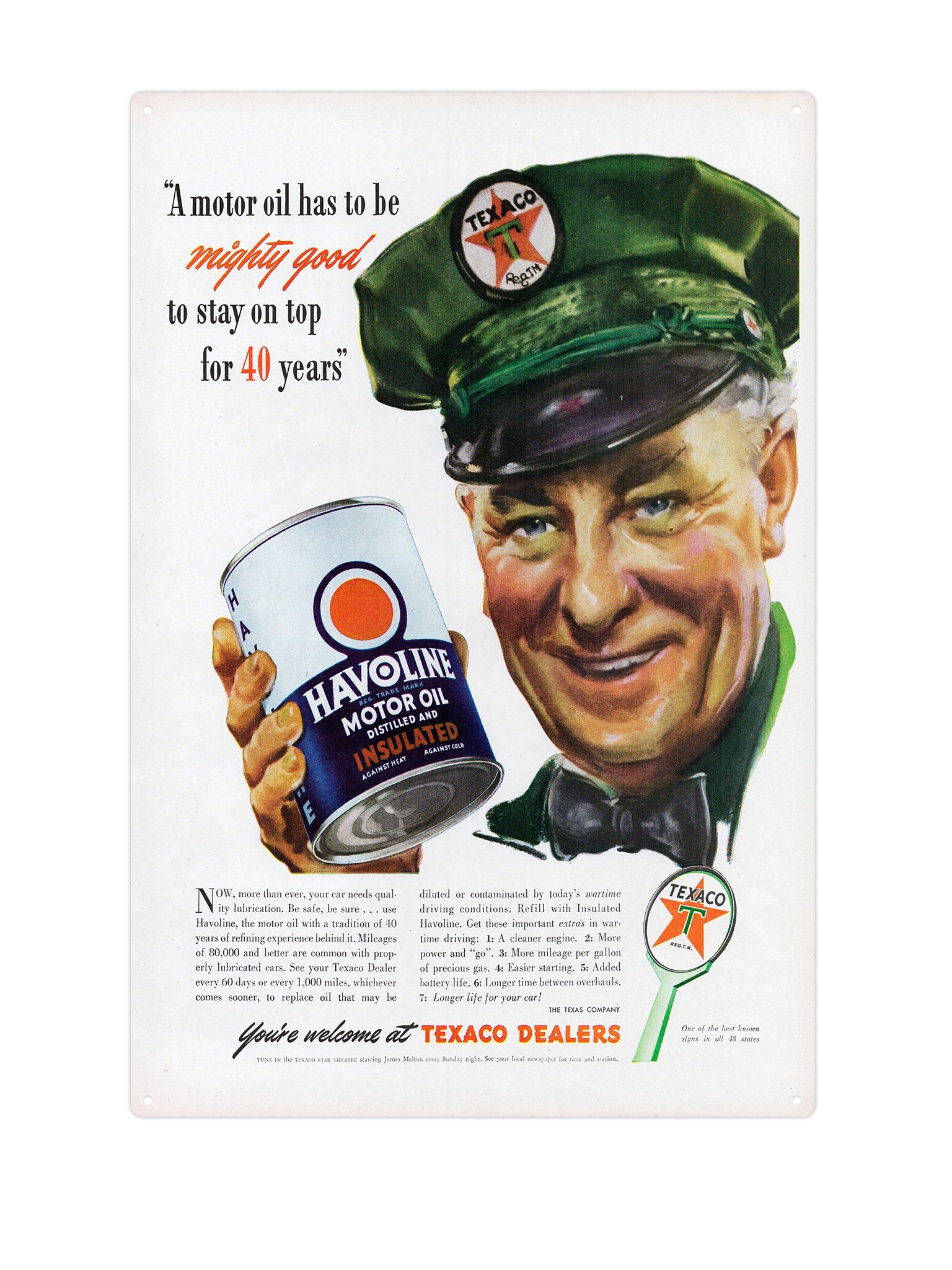 "Texaco vintage advertisement"