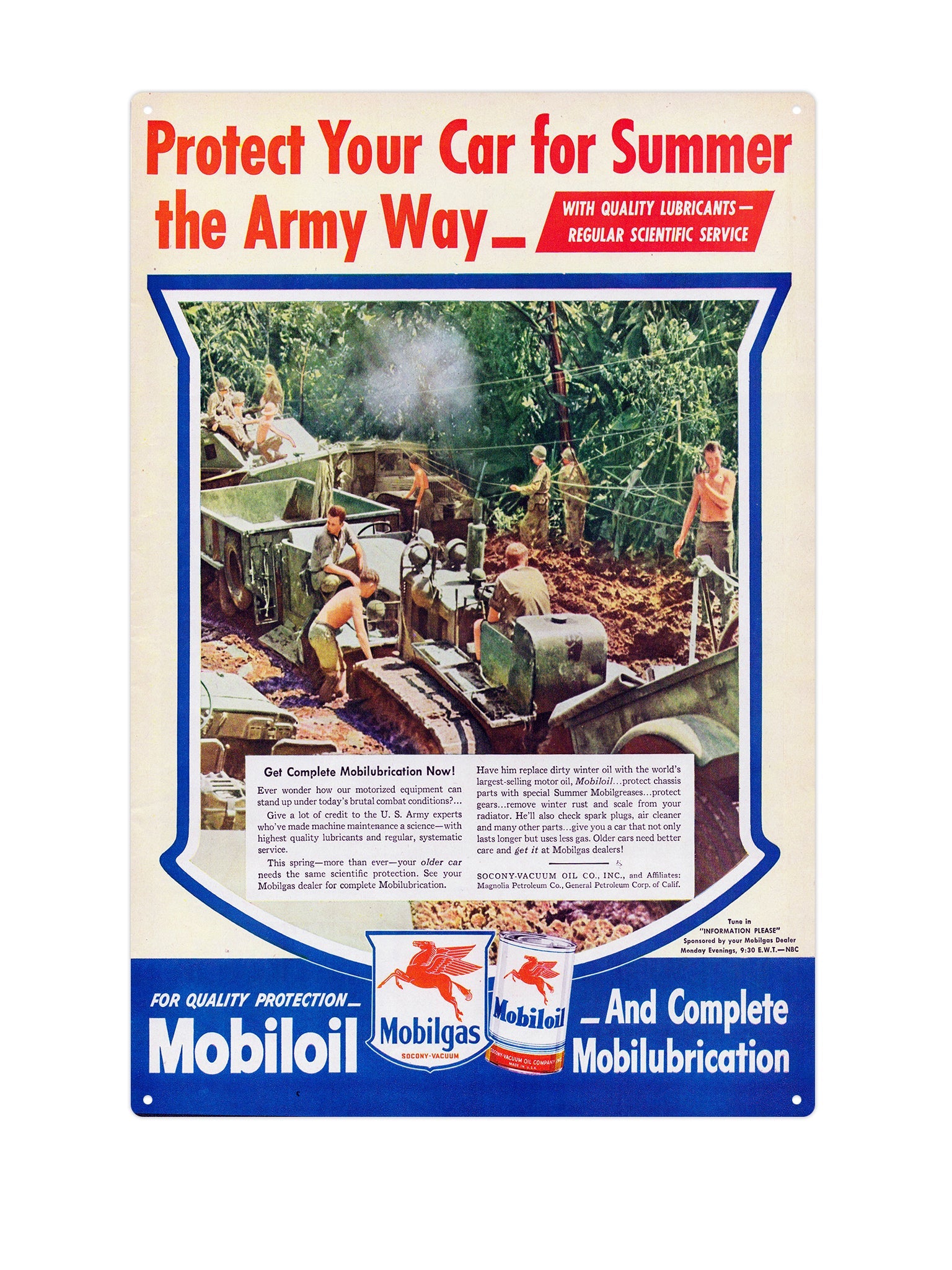 "MobilOil Protect your car"