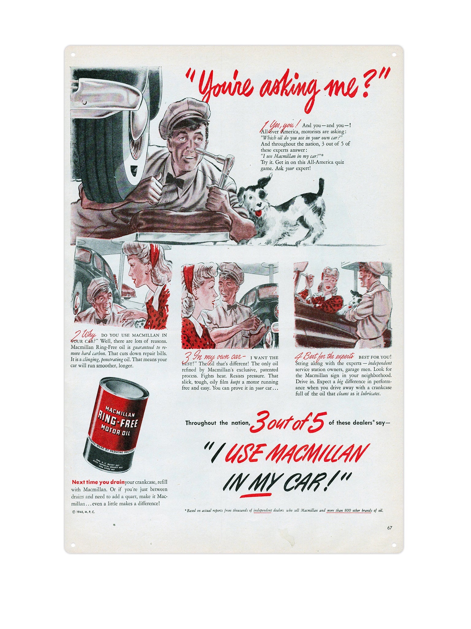 "Ring Free Motor Oil"