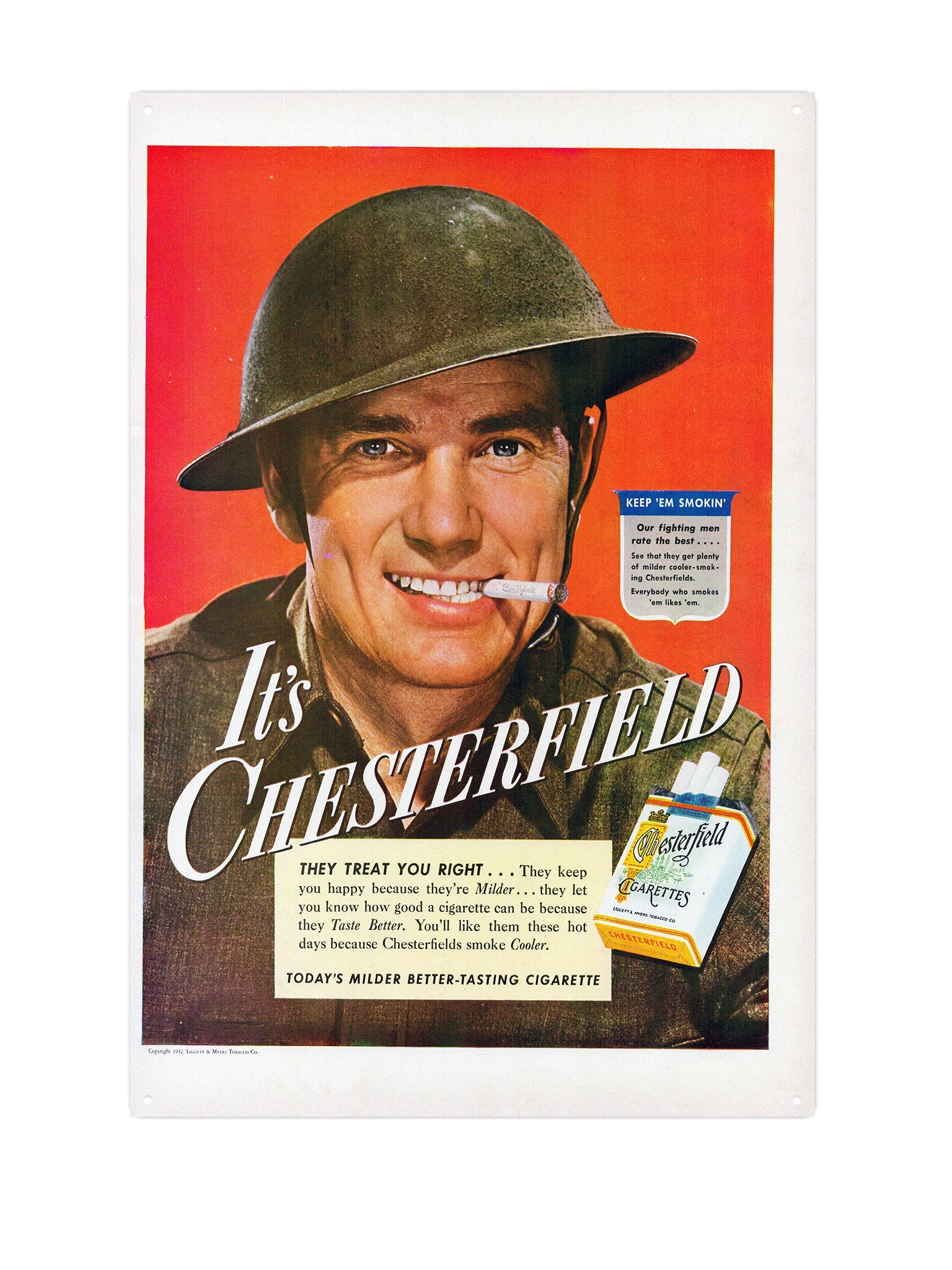 "Chesterfield Army ad"