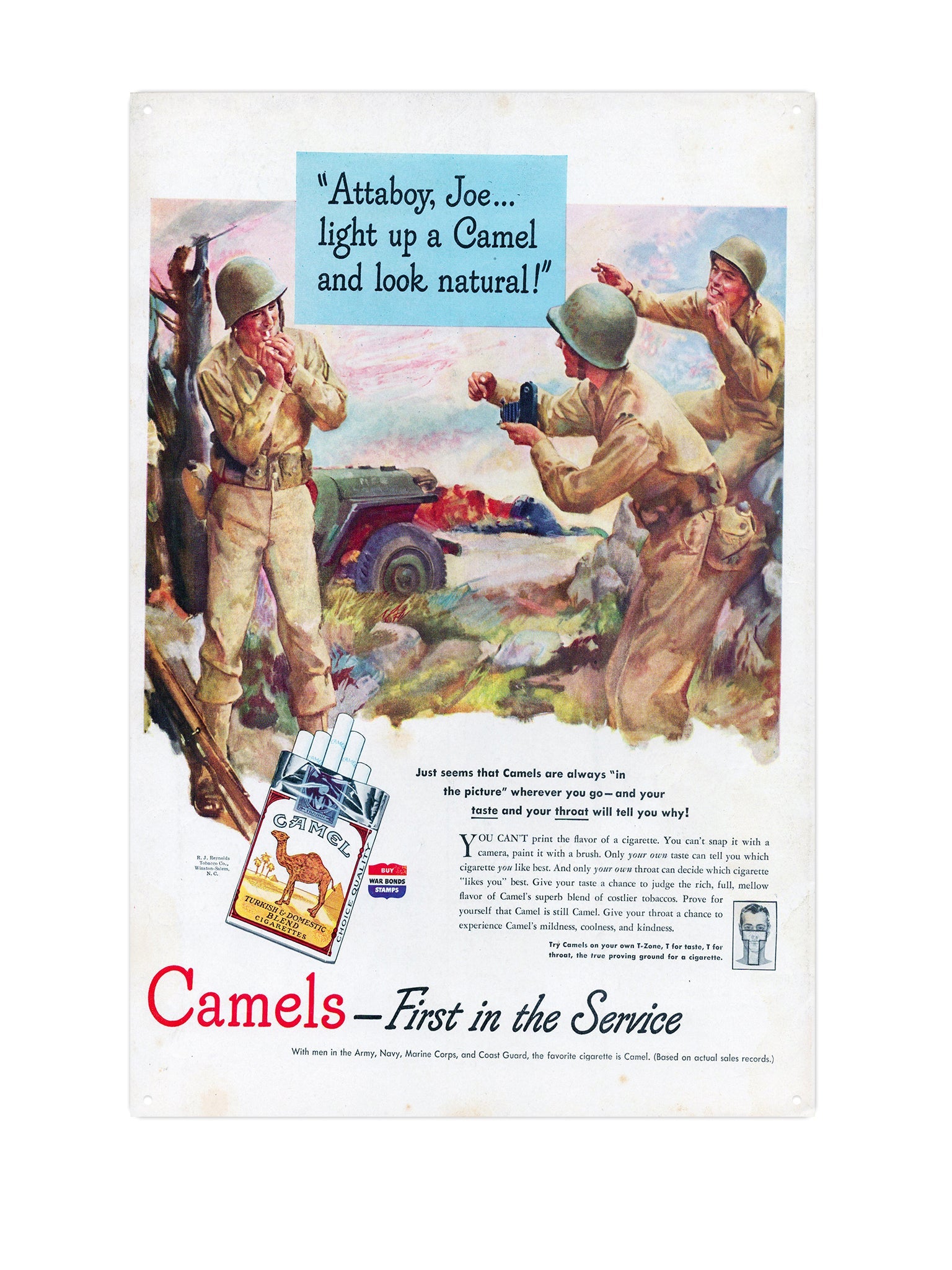 "Camels First in the service"