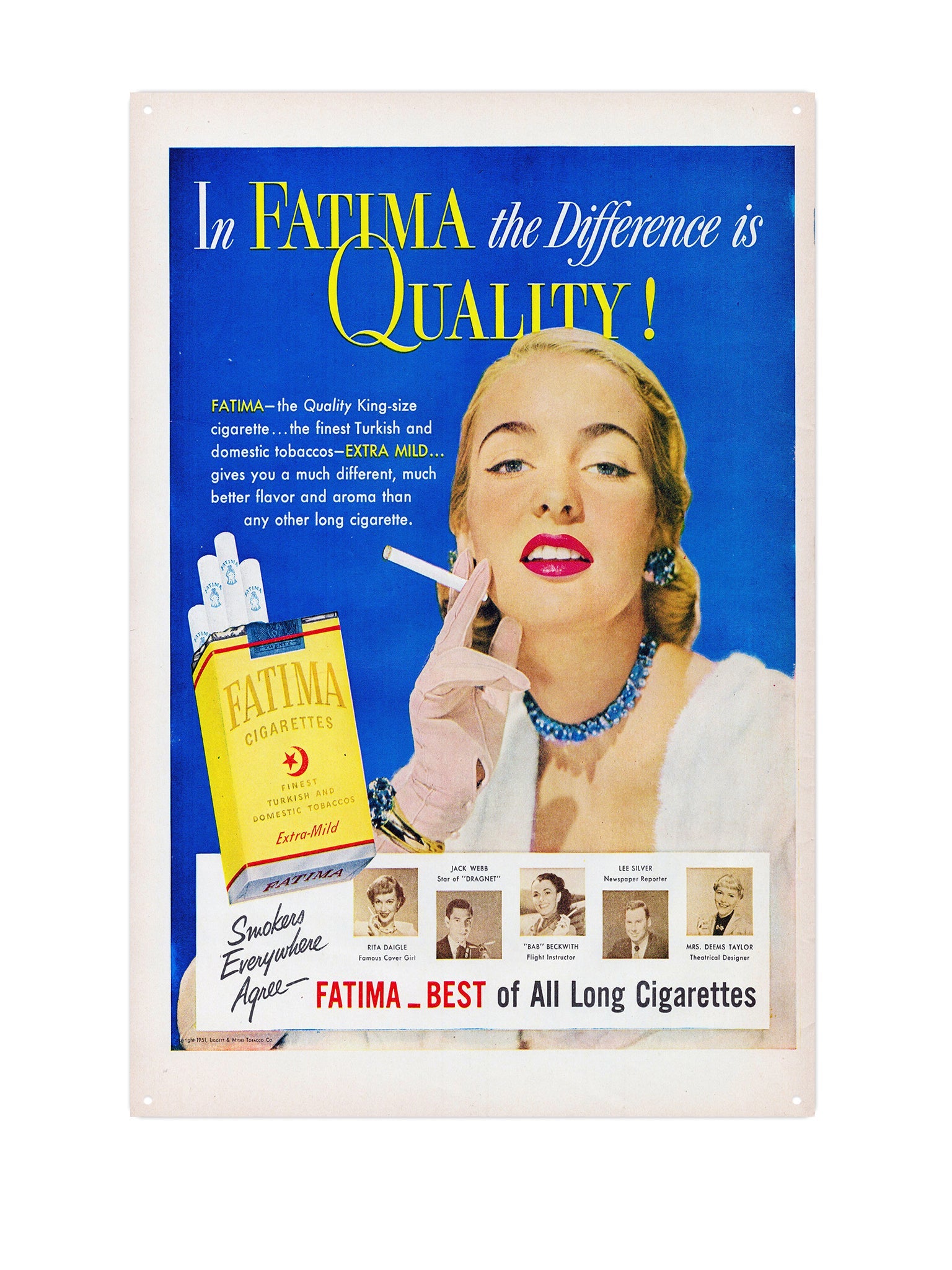 "Fatima Quality Vintage Ad"