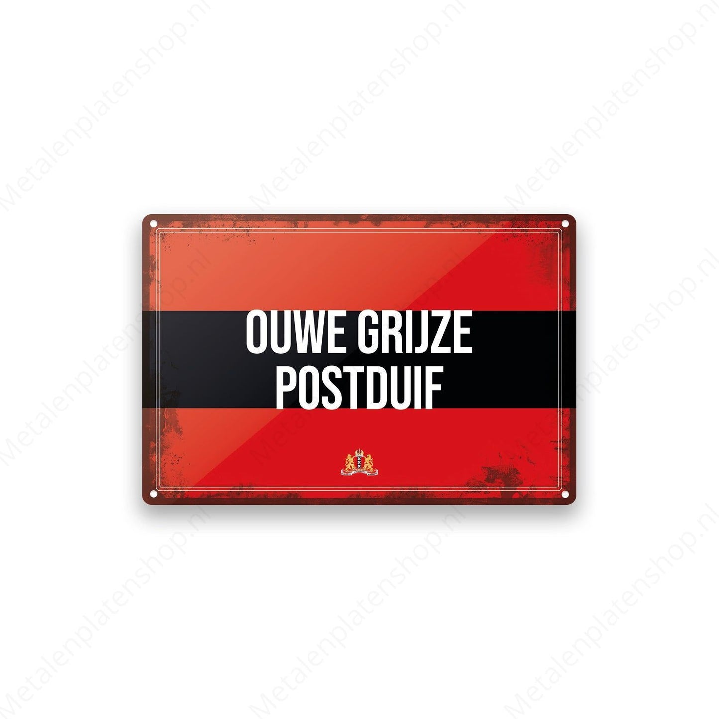 Ouwe grijze postduif - Amsterdams Bord