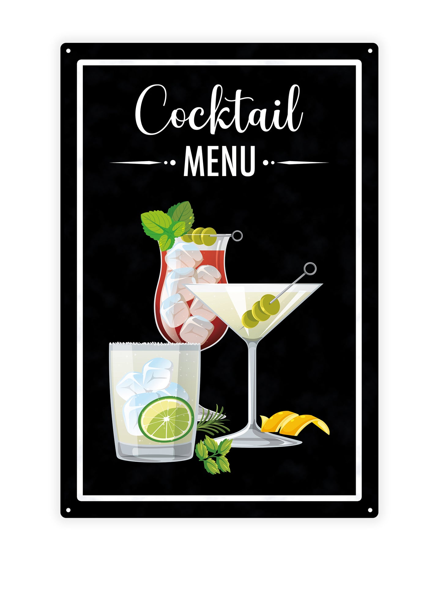 Cocktail menu - Cafe board