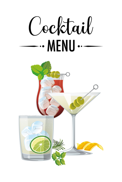 Cocktail menu - Cafe board