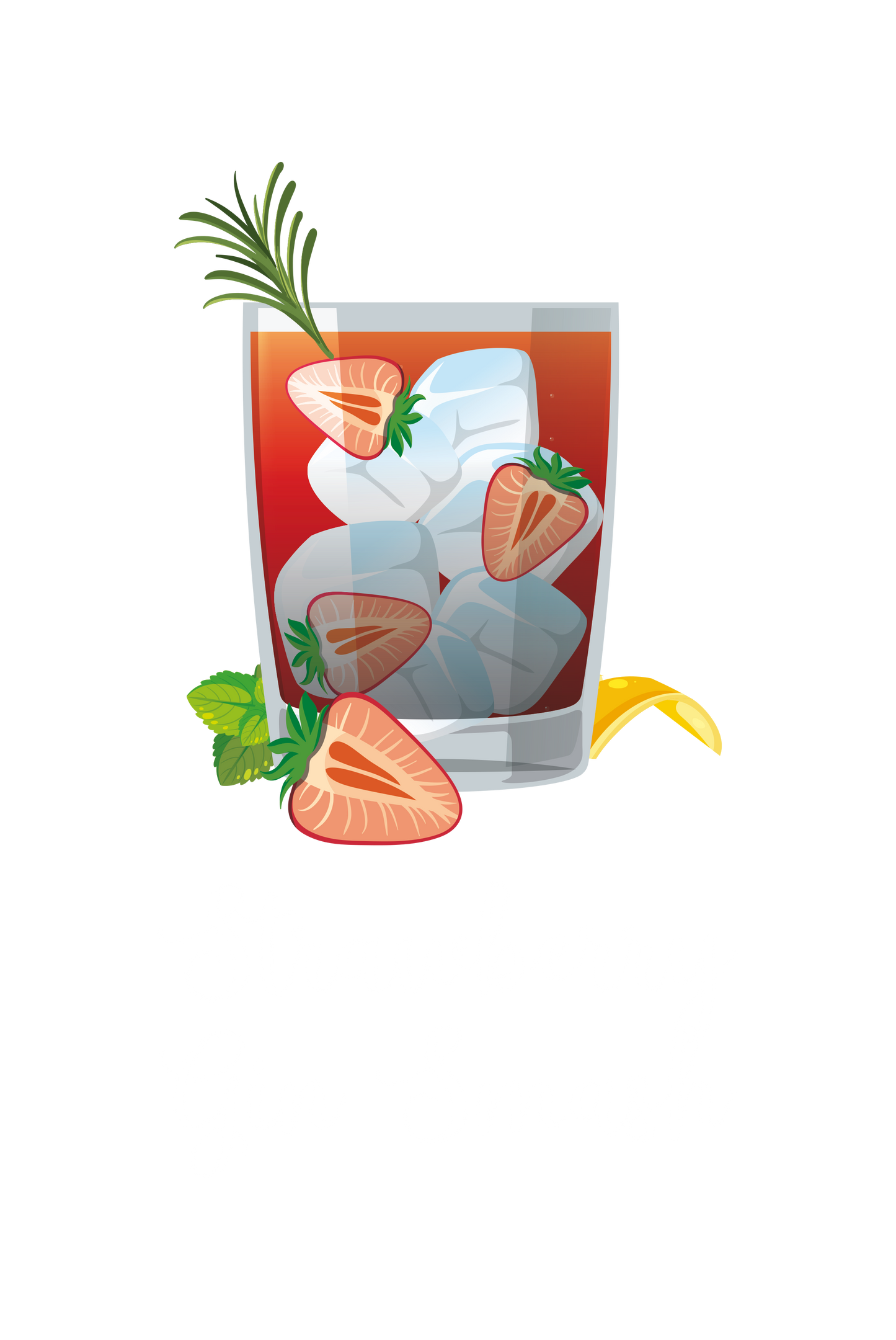 Strawberry gin smash - Cafe sign 