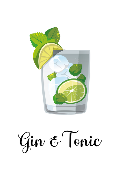 Gin and Tonic - Cafe board 