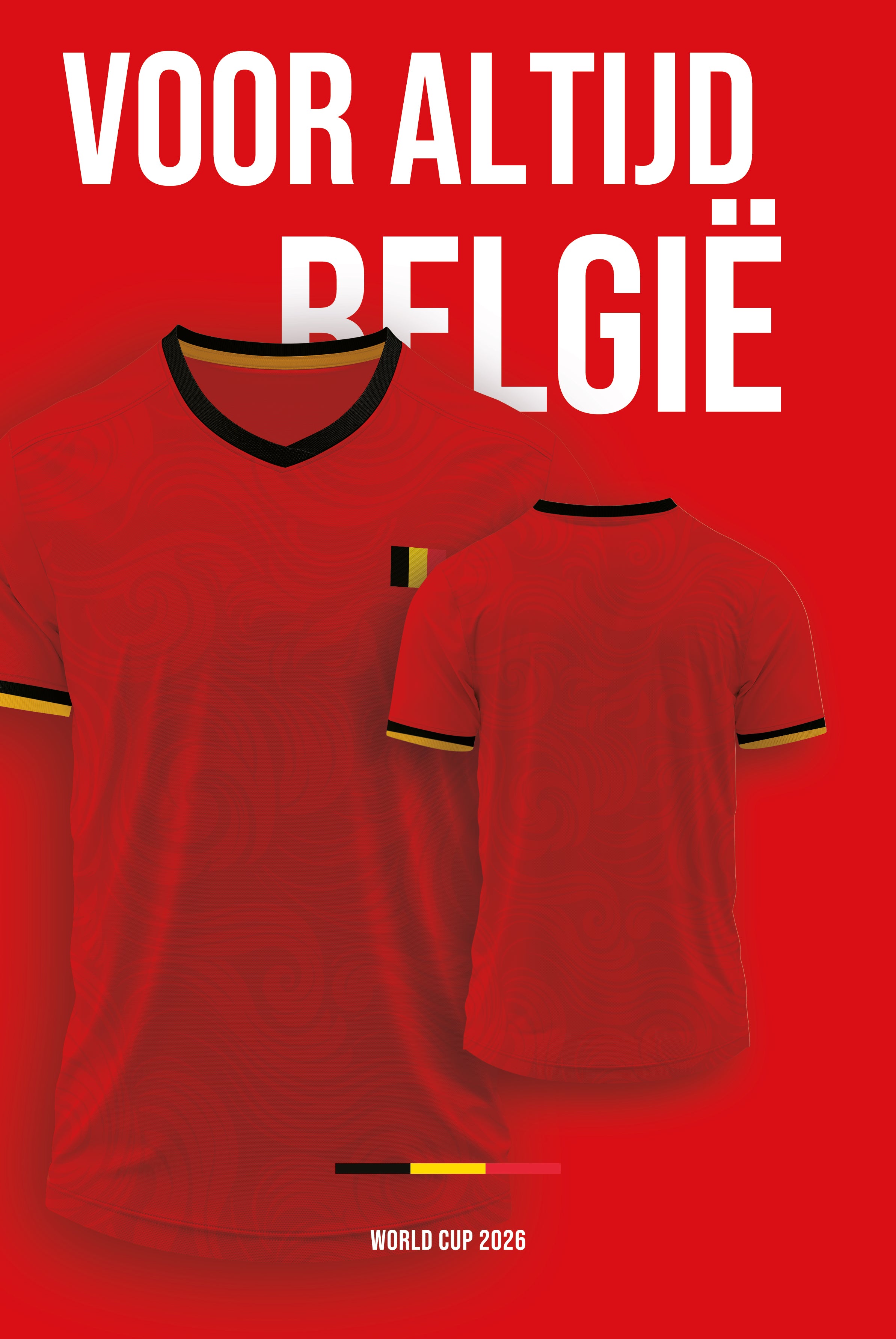 Voetbaltenue België met eigen naam en rugnummer