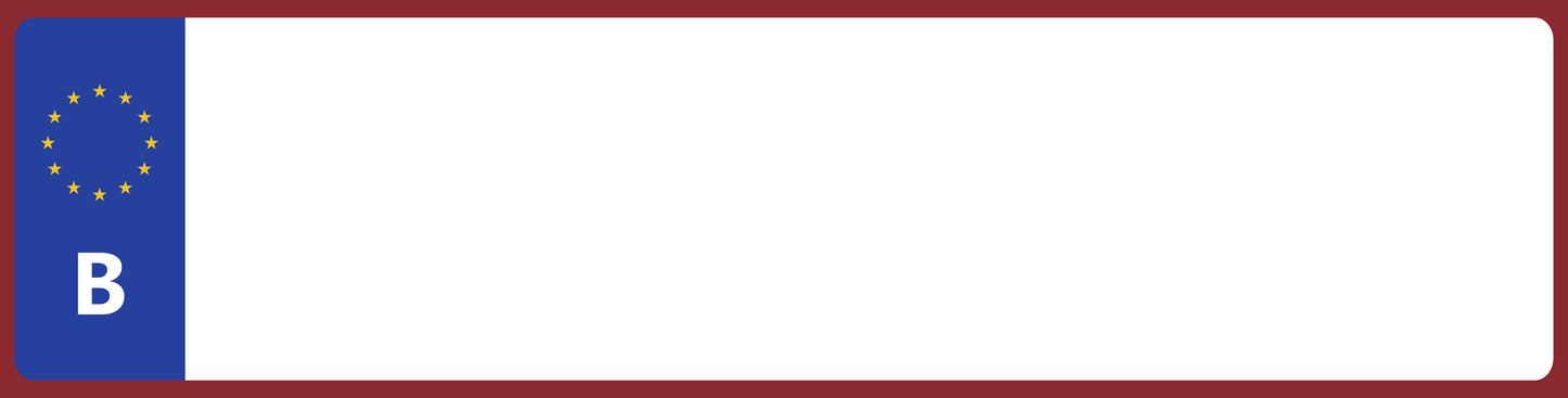 Belgische Kentekenplaat met eigen tekst - 40x10cm