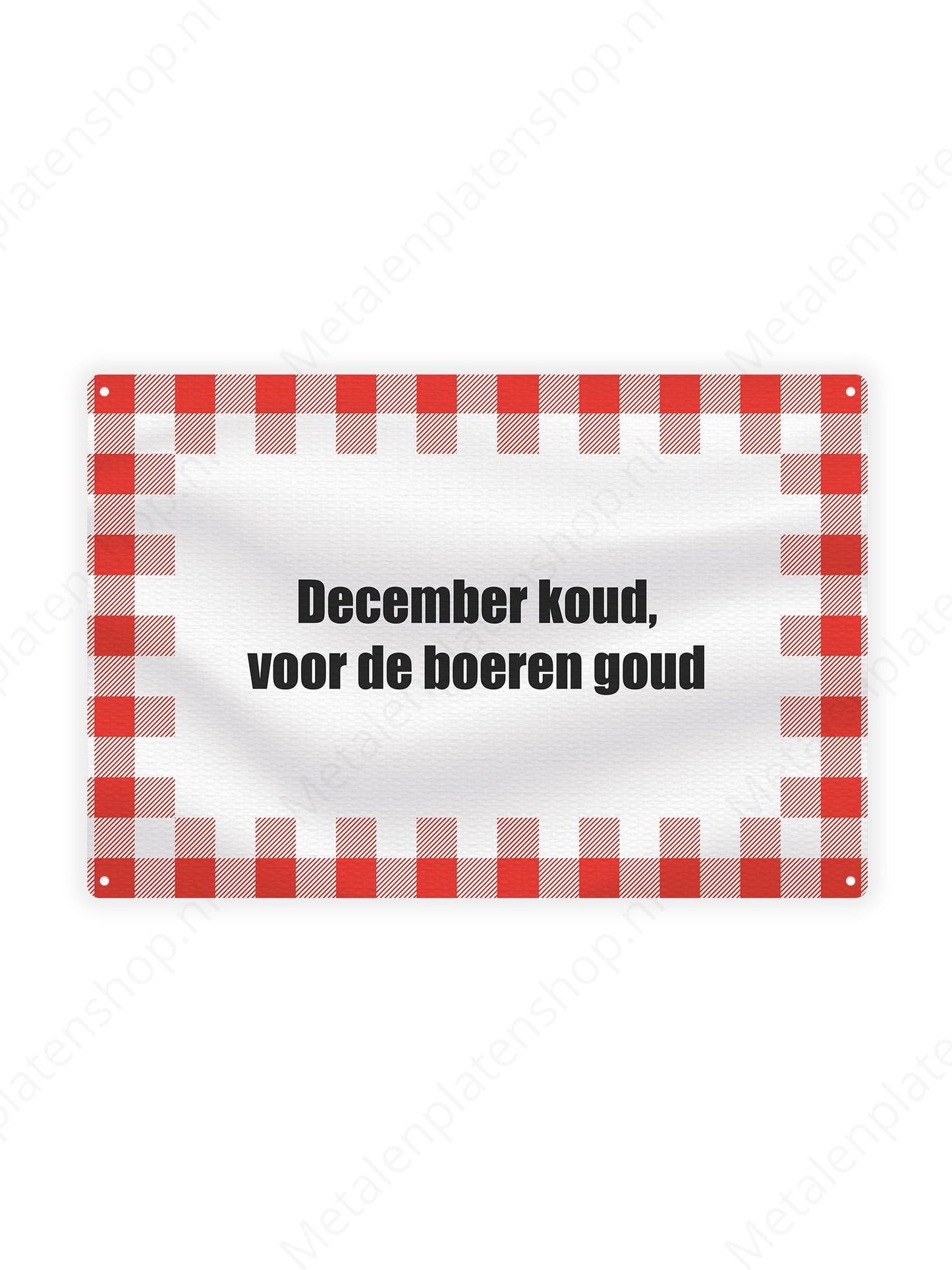 December cold, gold for the farmers - Texts for Farmers - Metal Wall Sign