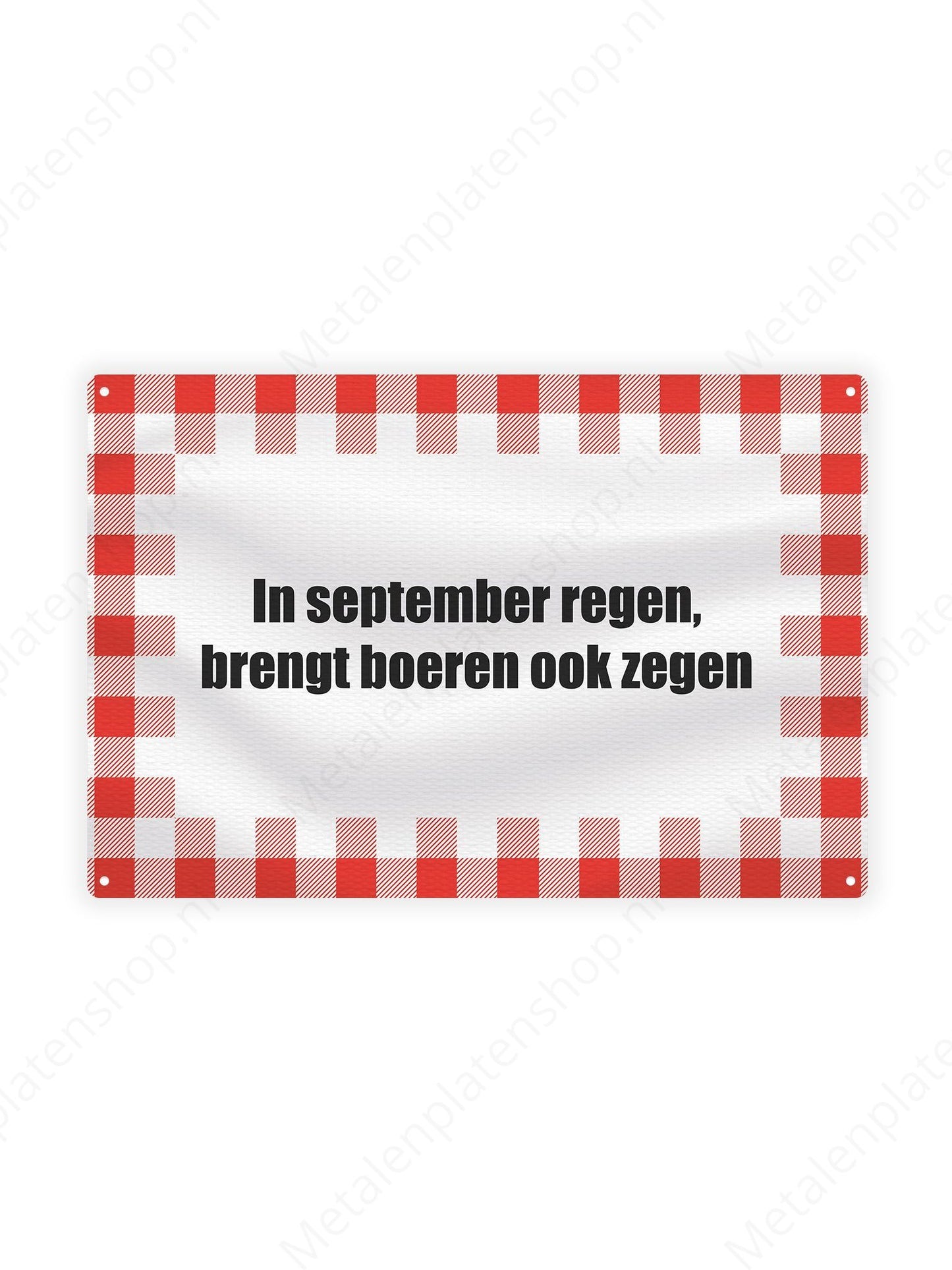 Rain in September also brings blessings to farmers - Texts for Farmers - Metal Wall Sign