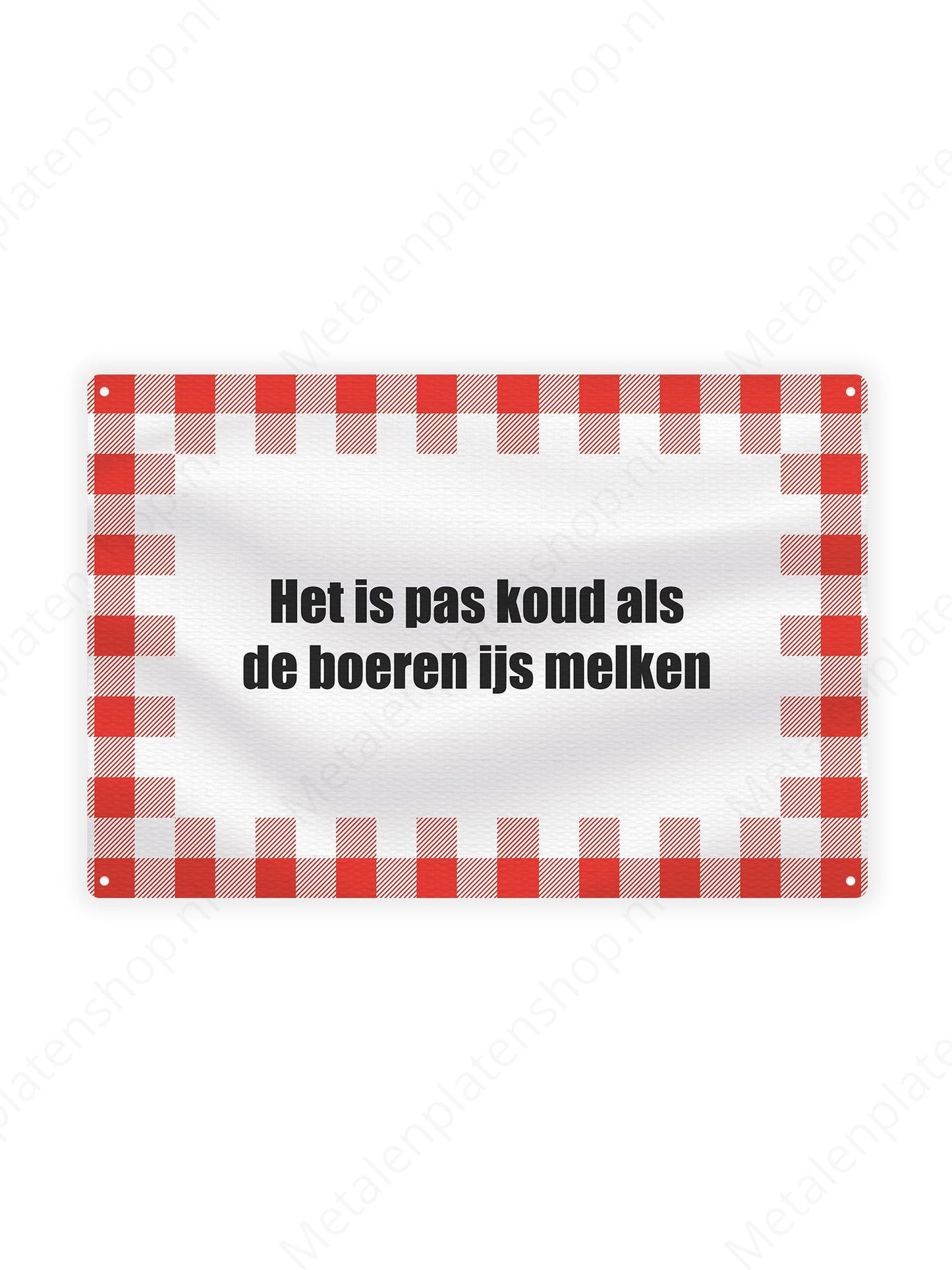 It's only cold when the farmers milk ice - Texts for Farmers - Metal Wall Sign