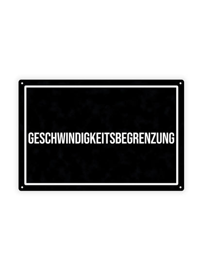 Geschwindigkeitsbegrenzung - Metal Wall Sign