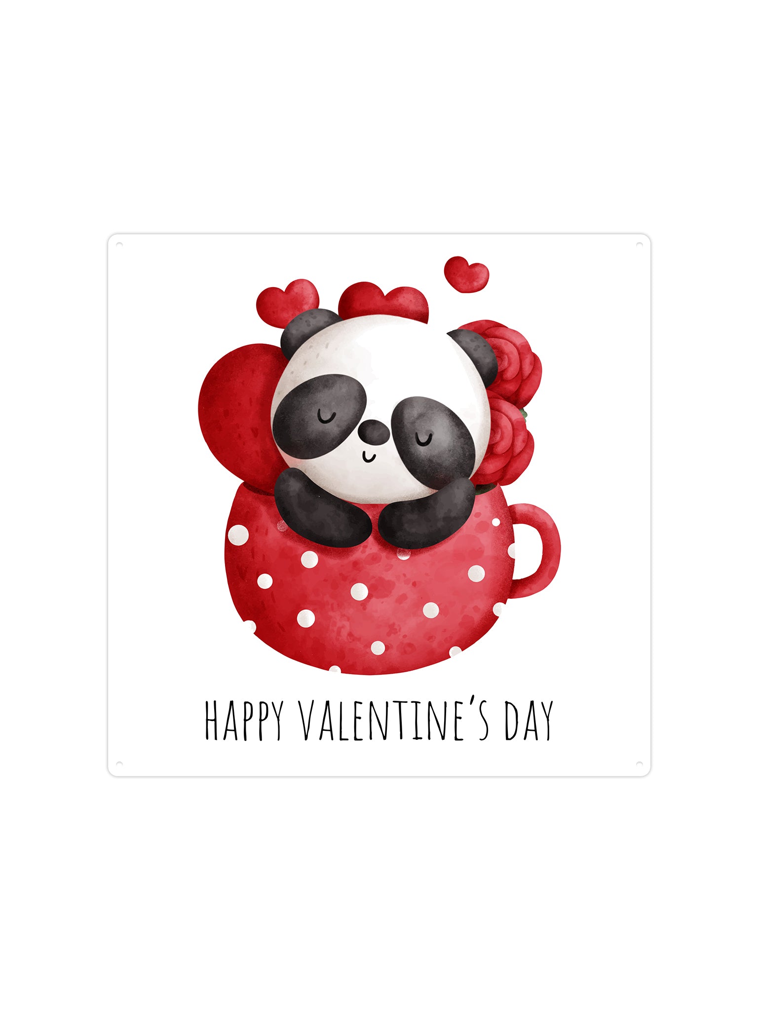 Happy valentine day panda