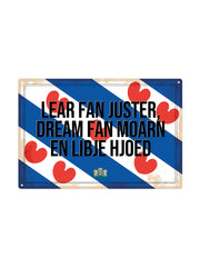 Lear Fan Juster, Dream Fan Moarn und Libje Hjoed. - Friesische Teller 