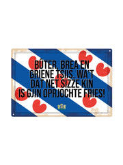Bûter, brea en griene tsiis. Wa’t dat net sizze kin is gjin oprjochte Fries! - Frieslandse Borden