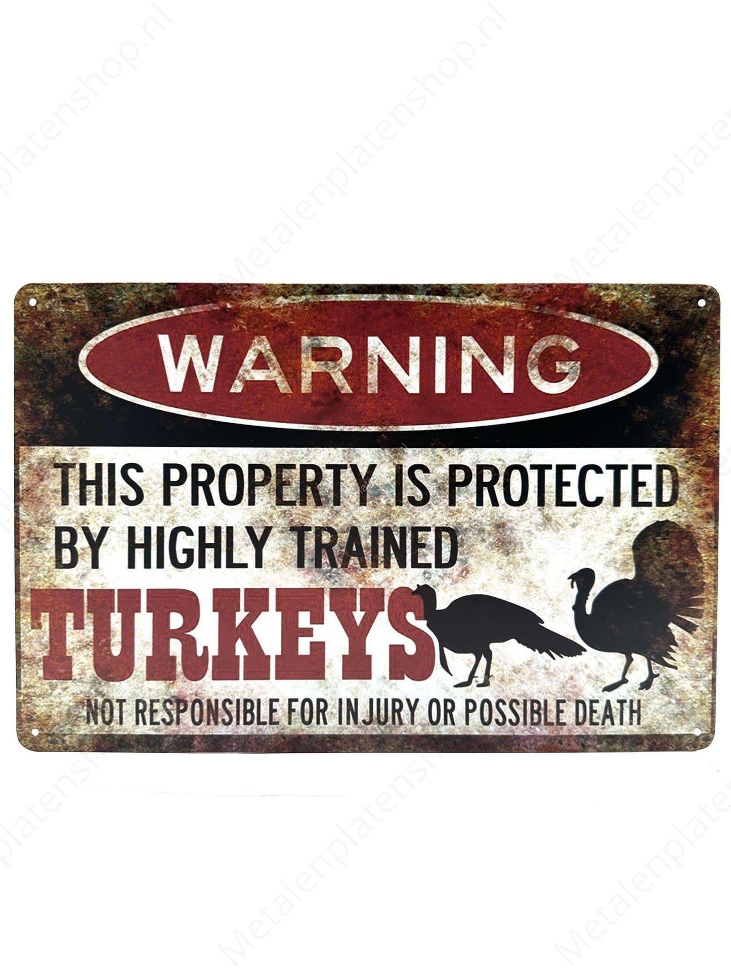 Warning Protected Turkeys