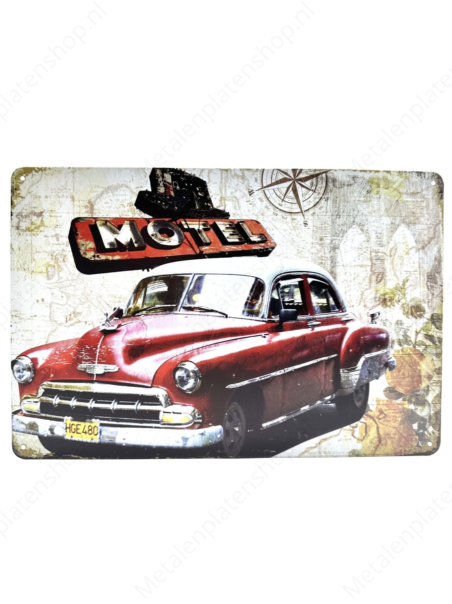Oldtimer Motel - Metal Wall Sign