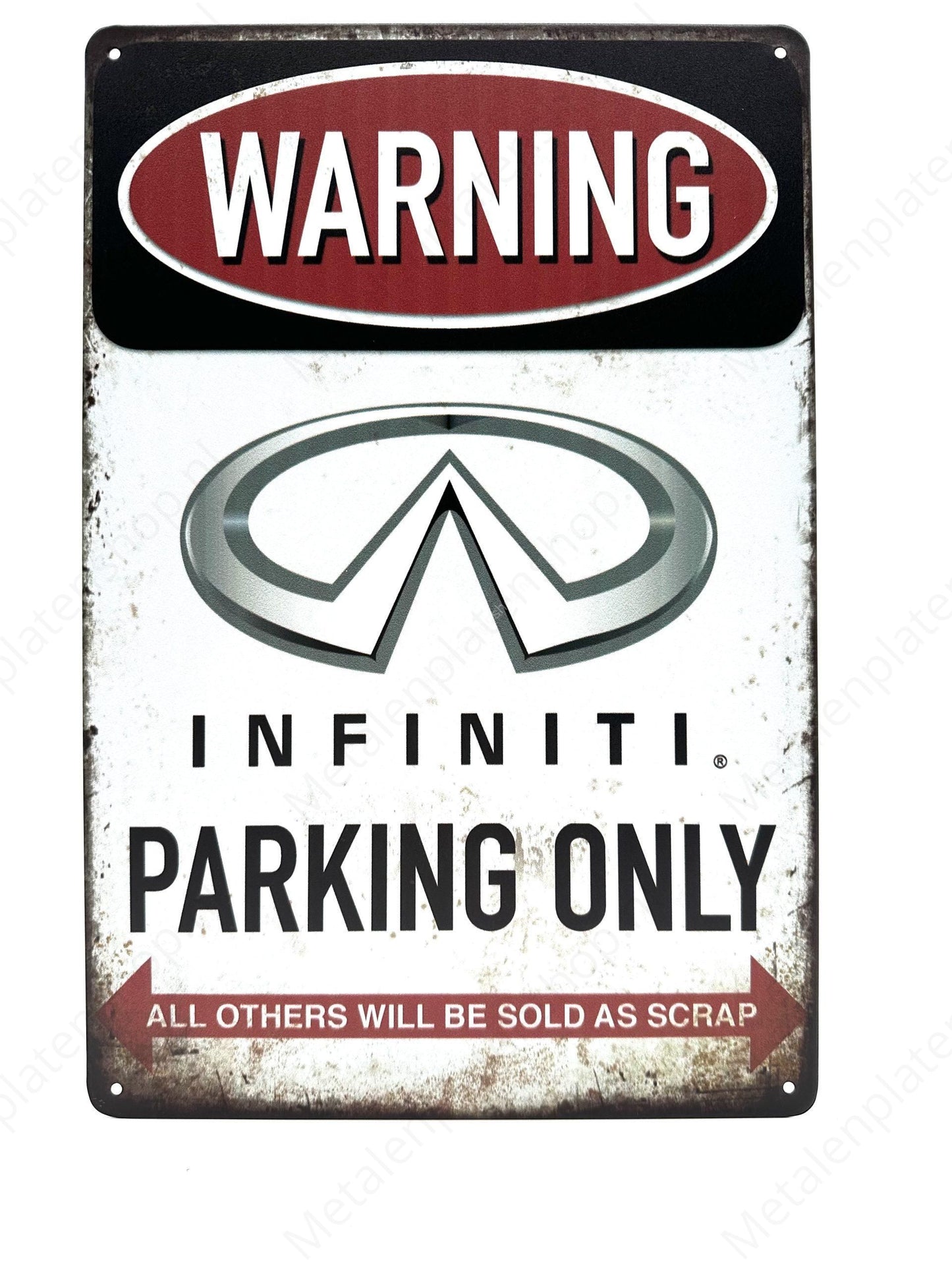 Warning Infiniti Parking Only