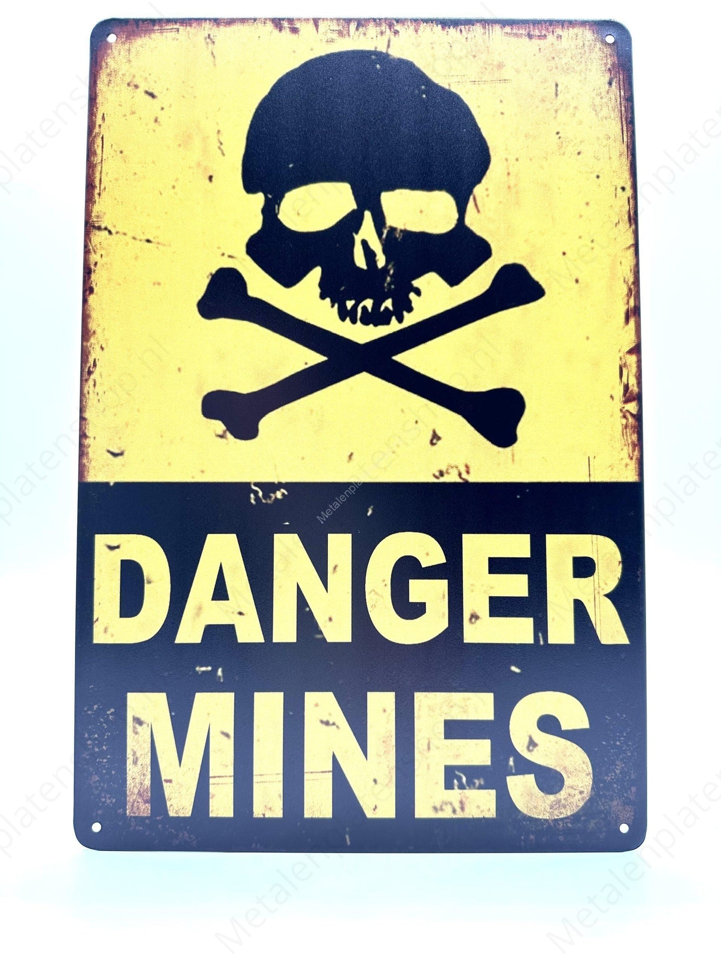 Danger Mines - Metal Wall Sign