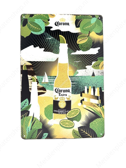 Corona Extra - Colorful - Bottle of Lime - Beer