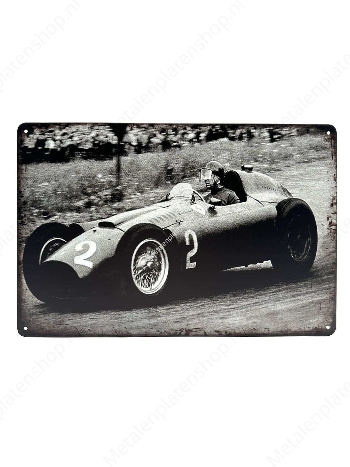 Formule Vintage Racewagen - Zwart/Wit