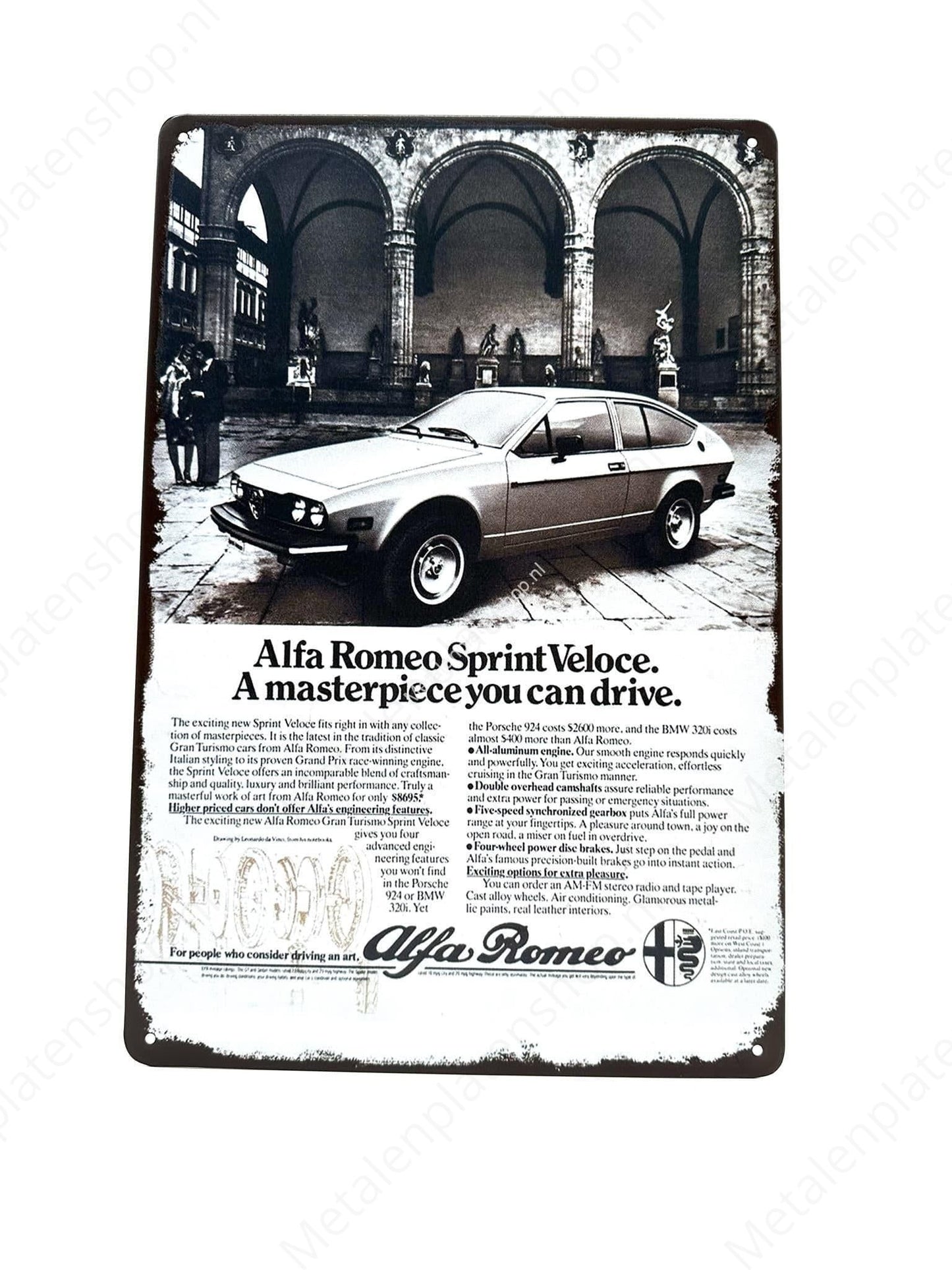 Alfa Romeo Sprint Veloce - Metal Wall Sign