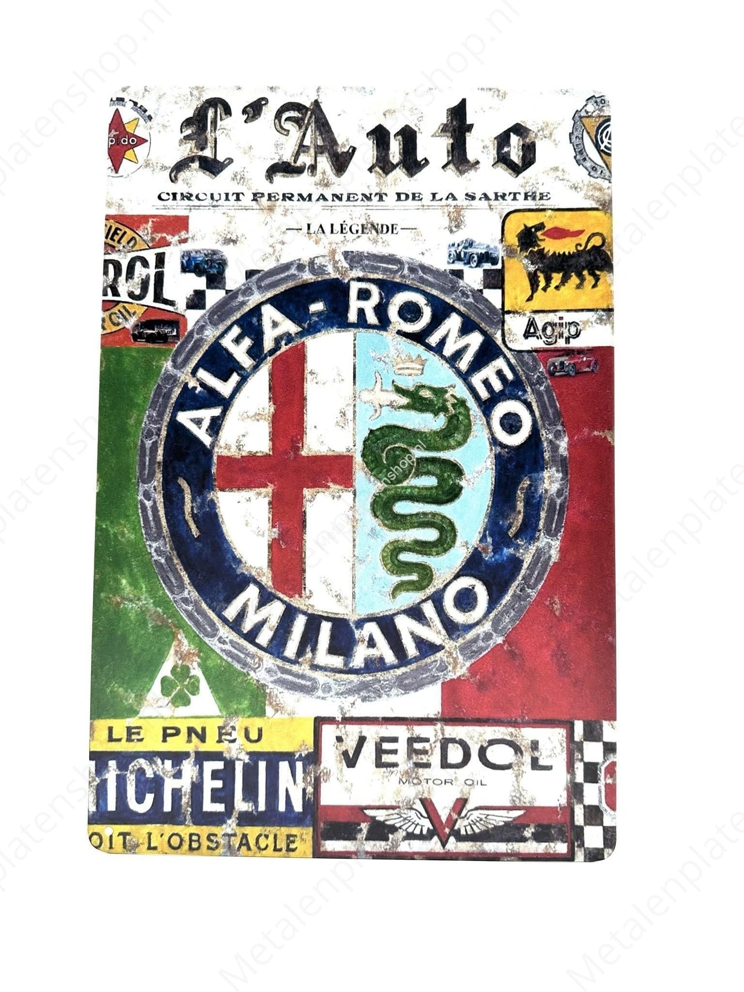 Alfa Romeo - Circuit Permanent de la Sarthe - Metal Wall Sign