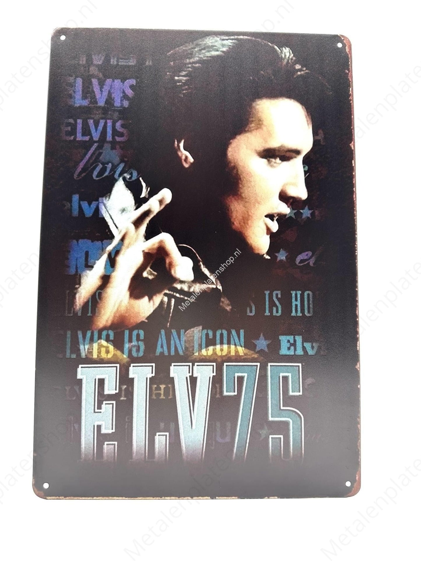 Elvis is an icon - Metal Wall Sign