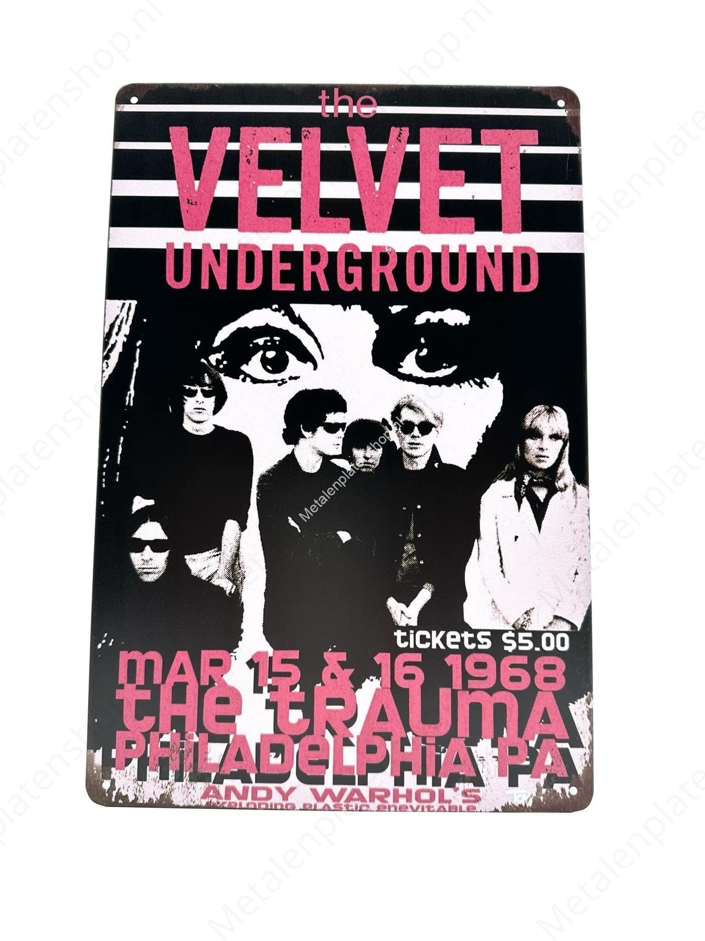 Velvet Underground - 1968 - Poster - Metal Wall Sign