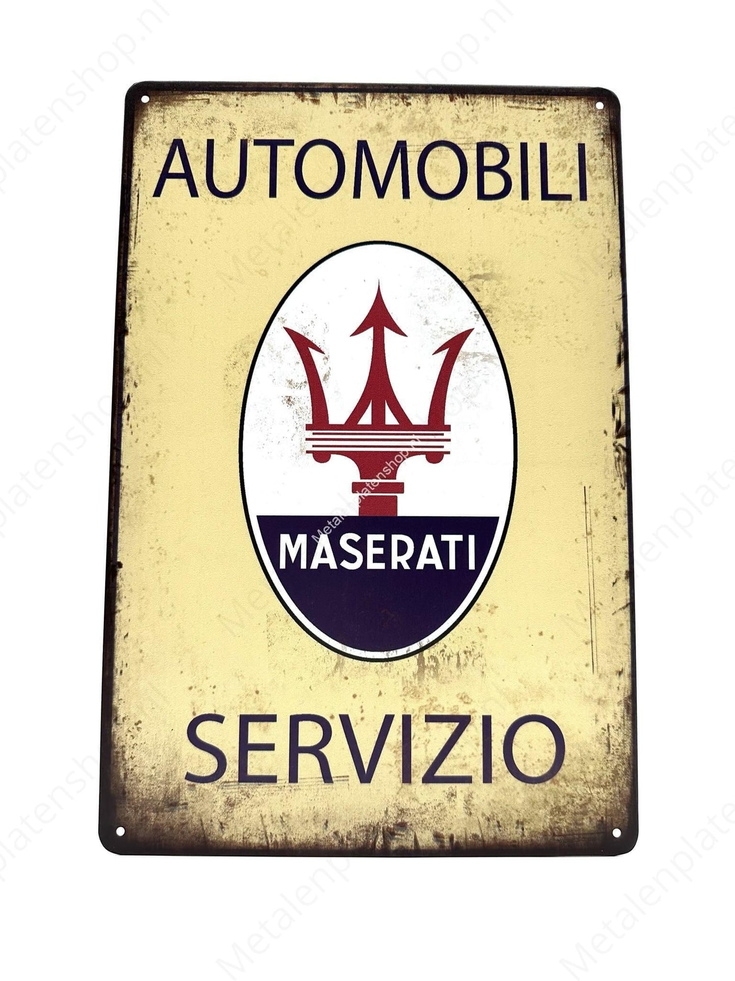 Automobili Servizio - Maserati - Metal Wall Sign