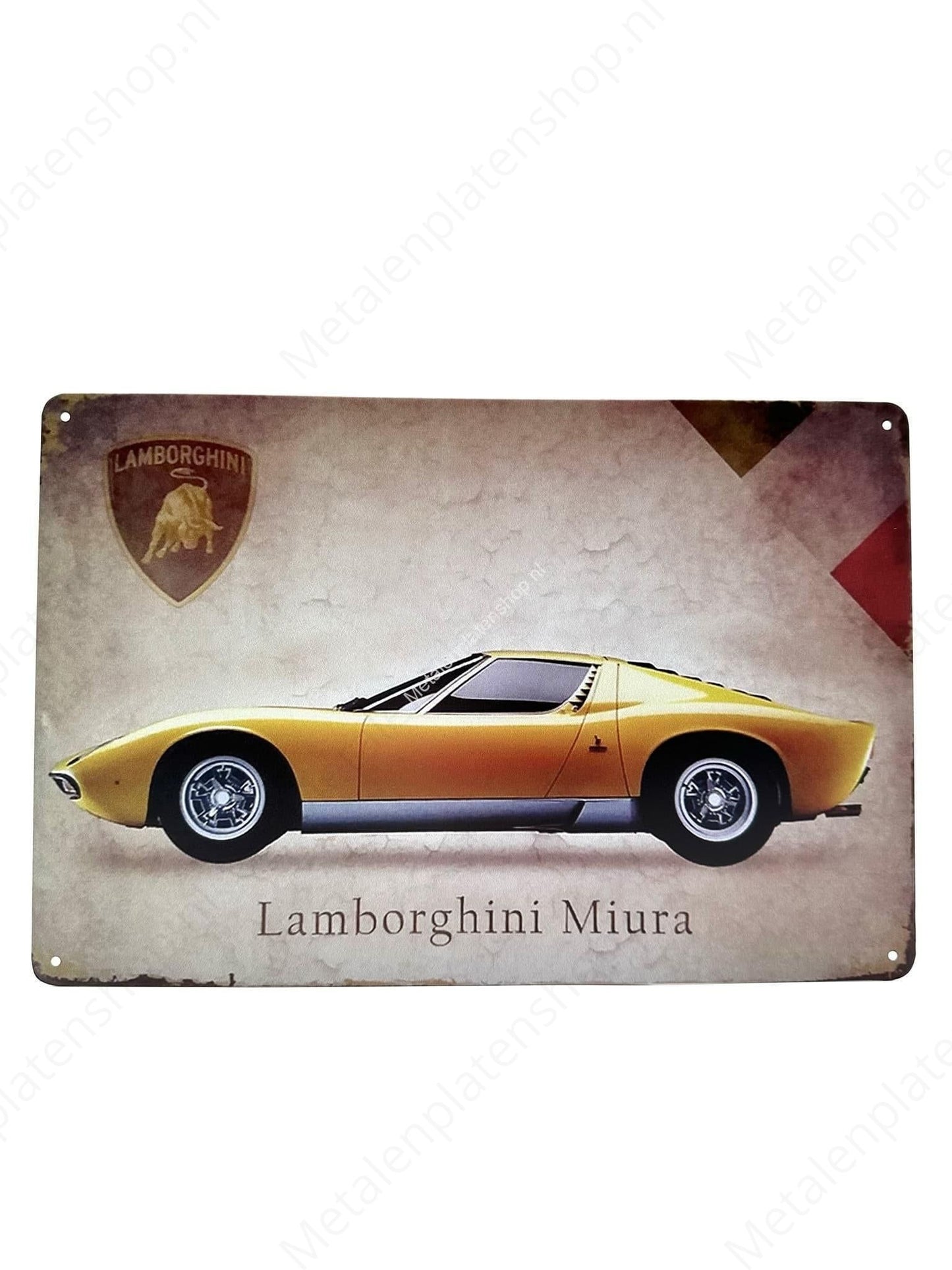 Lamborghini Miura - Metal Wall Sign